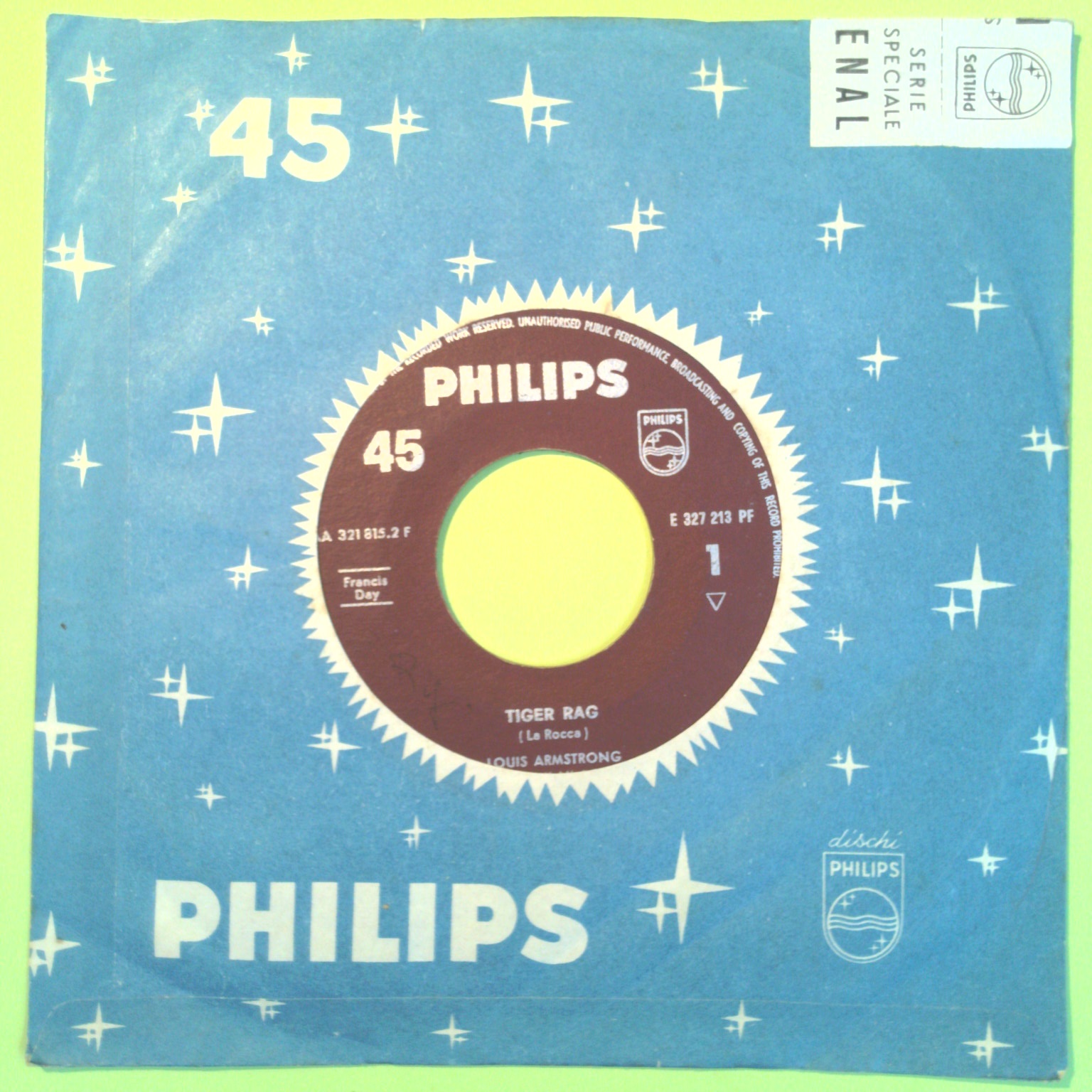 TIGER RAG/ KING PORTER STOMP 45 GIRI E 327 213 PF 1962