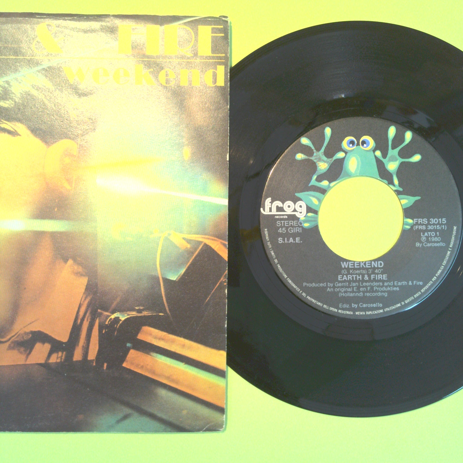 ANSWER ME/WEEKEND EARTH AND FIRE 45 GIRI FRS 3015 1980 - immagine 2