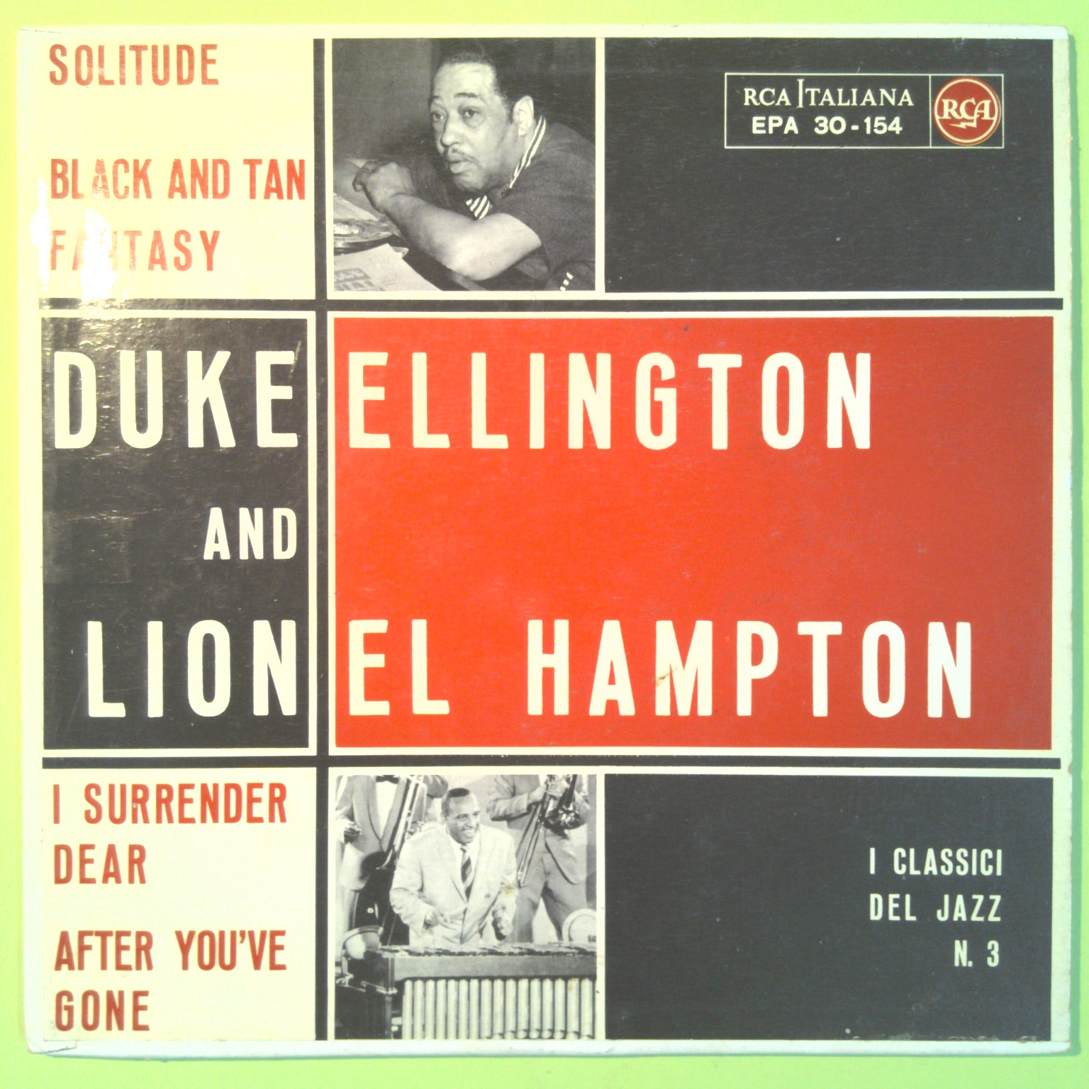 DUKE ELLINGTON AND LIONEL HAMPTON 45 GIRI RCA EPA 30-154