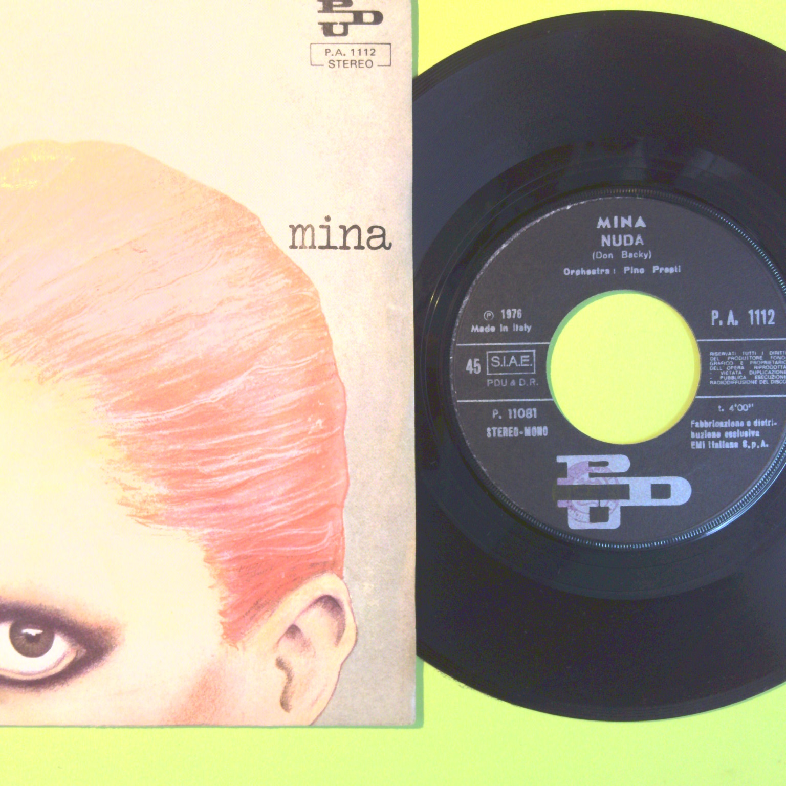 NUDA/COLPA MIA MINA 45 GIRI PA 112 1976 - immagine 2