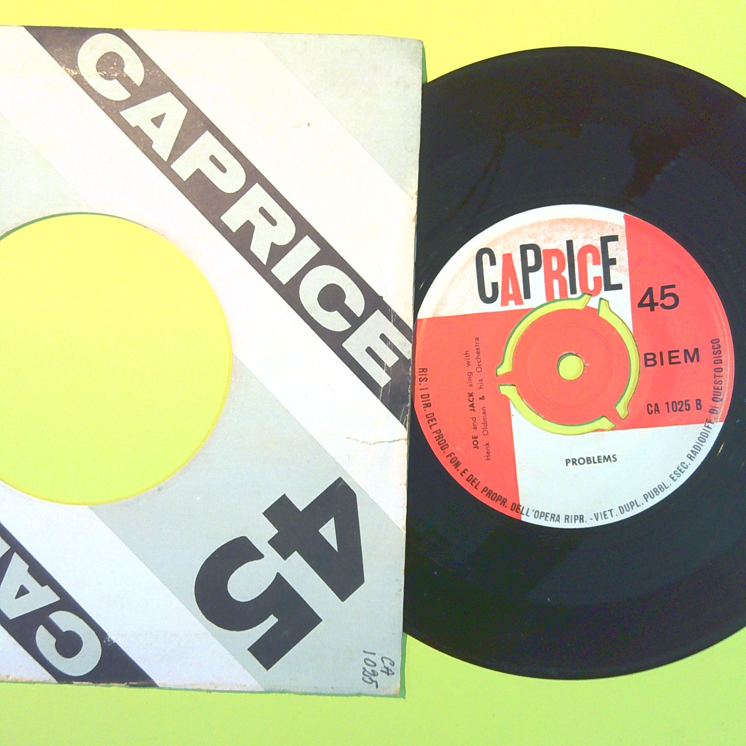 ONE NIGHT/PROBLEMS HENK OLDMAN 45 GIRI CA 1025 - immagine 2