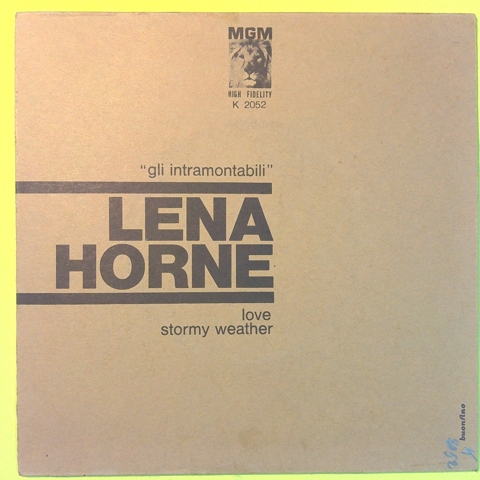 LOVE/STORMY WEATHER LENA HORNE 45 GIRI K 2052 1963