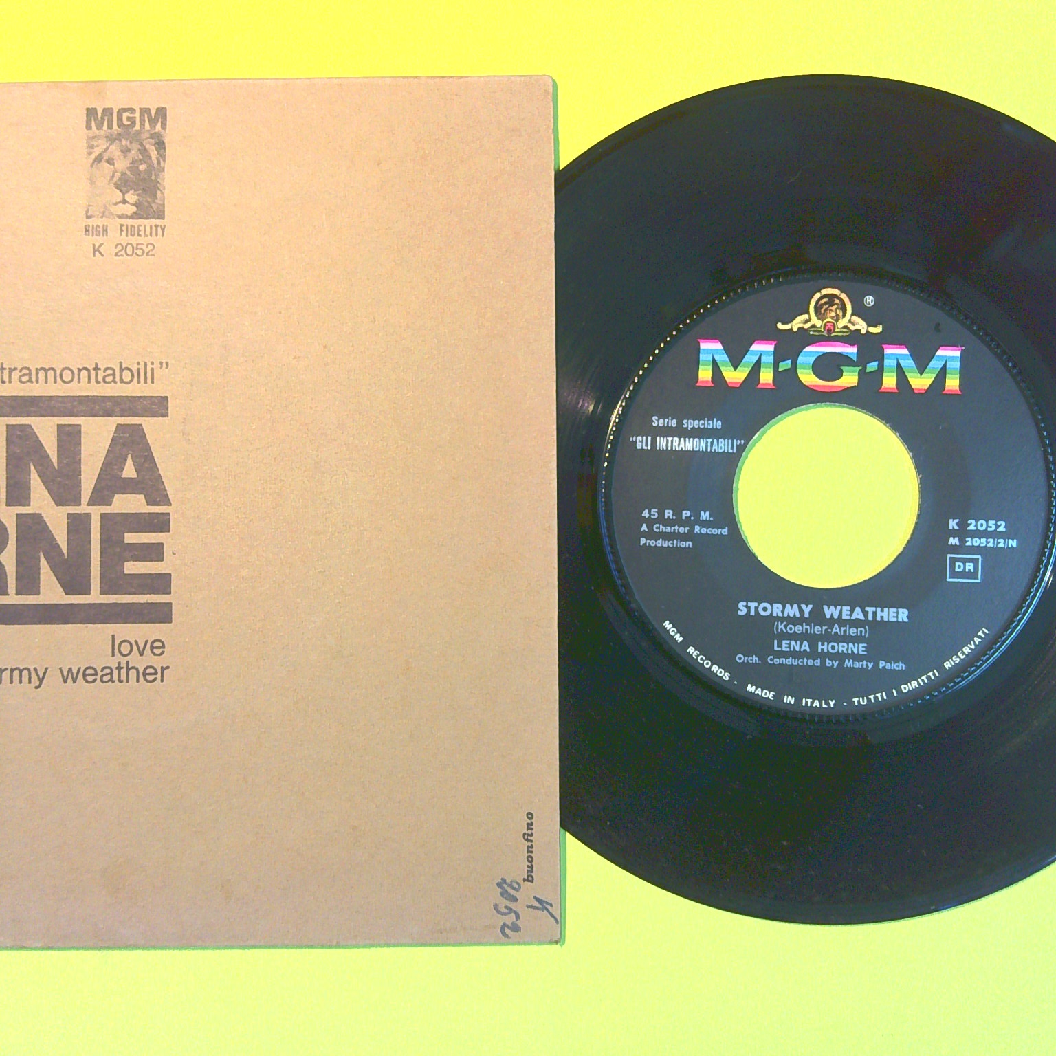 LOVE/STORMY WEATHER LENA HORNE 45 GIRI K 2052 1963 - immagine 2