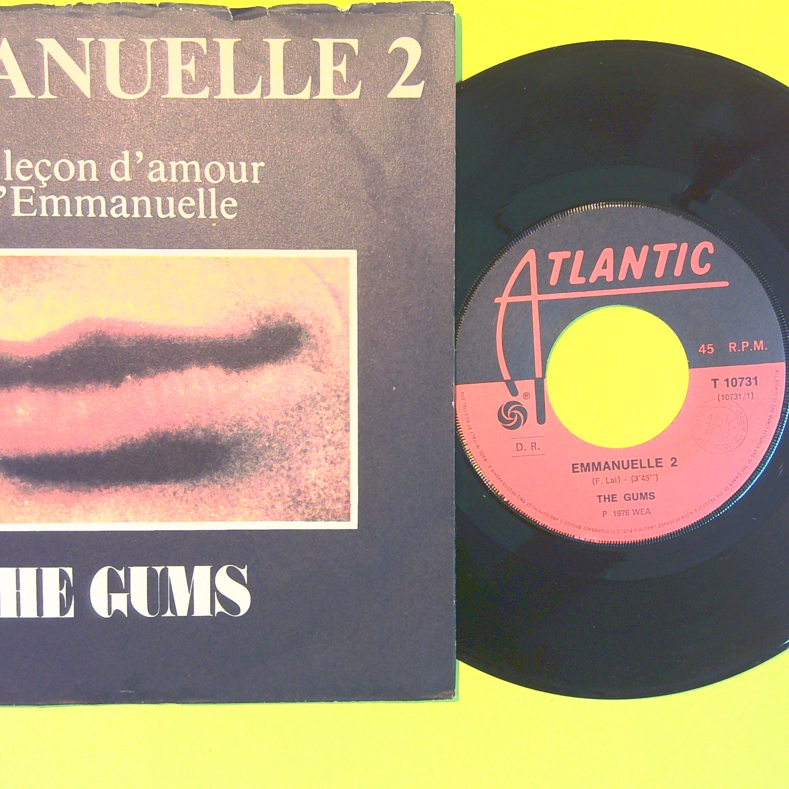 EMMANUELLE 2/LA LECON D'AMOUR THE GUMS 45 GIRI T 10731 1976 - immagine 2