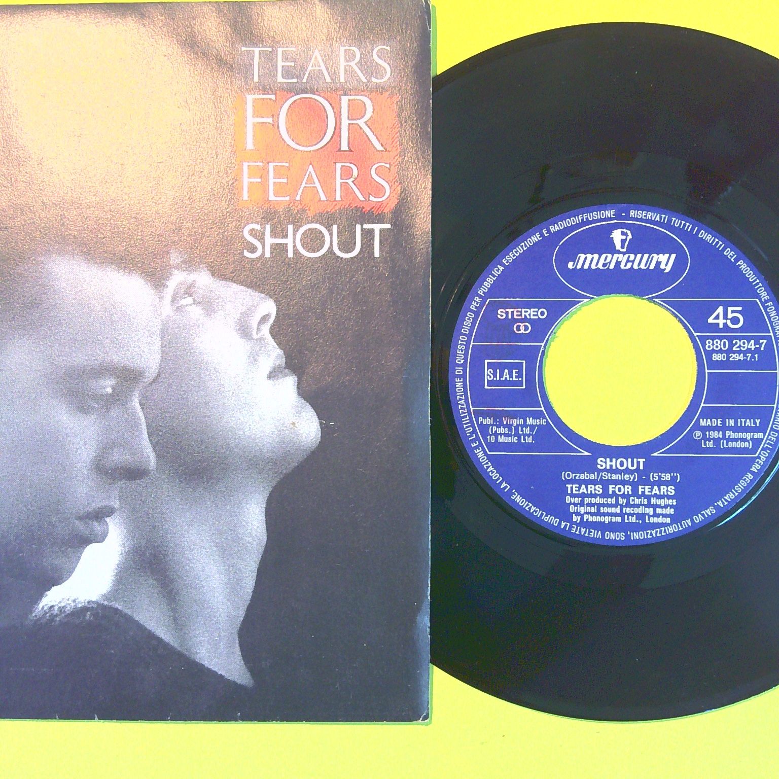 SHOUT/THE BIG CHAIR TEARS FOR FEARS 45 GIRI 880294-7 1984 - immagine 2