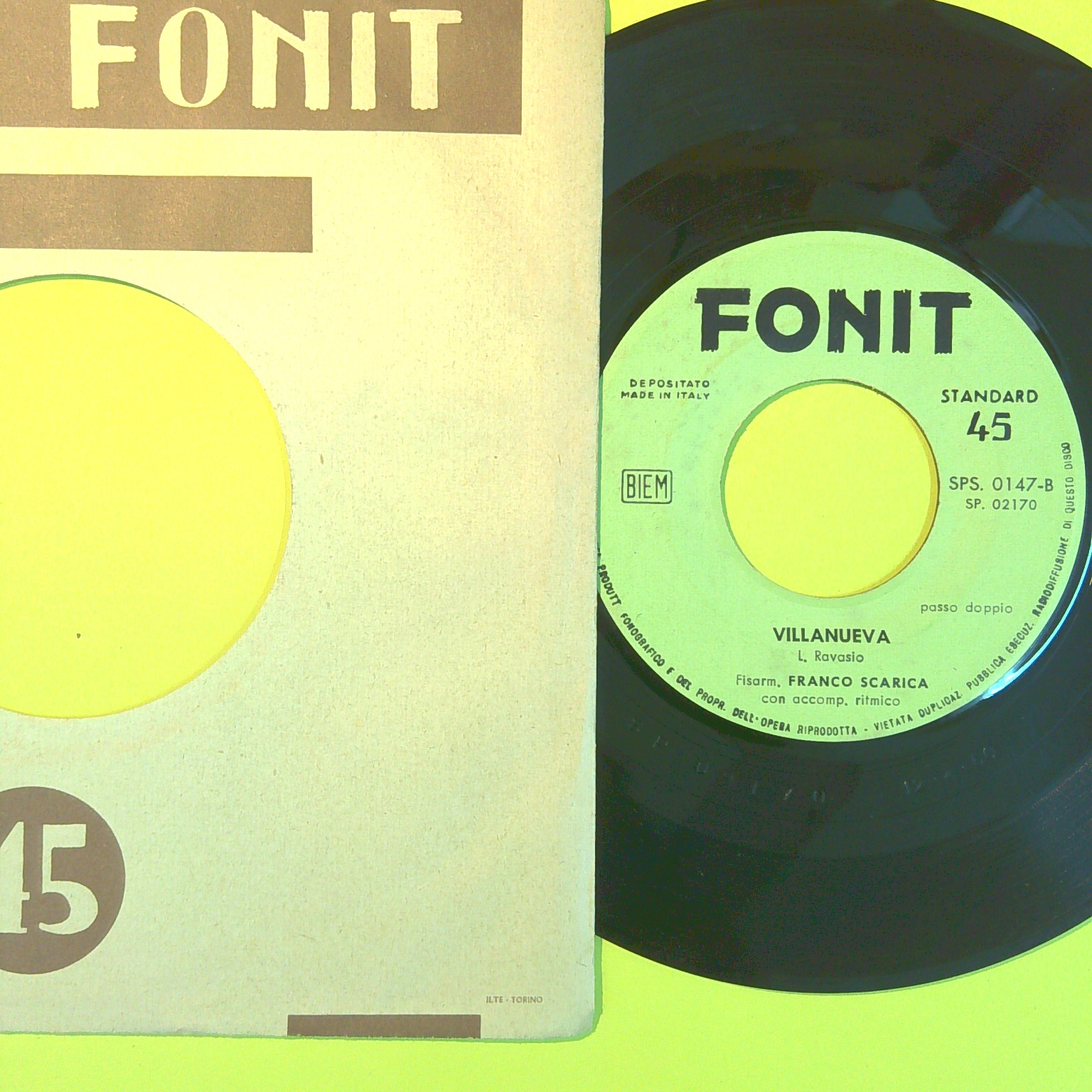 MORGEN - RAVASIO FRANCO SCARICA 45 GIRI SPS 0147 1960 - immagine 2