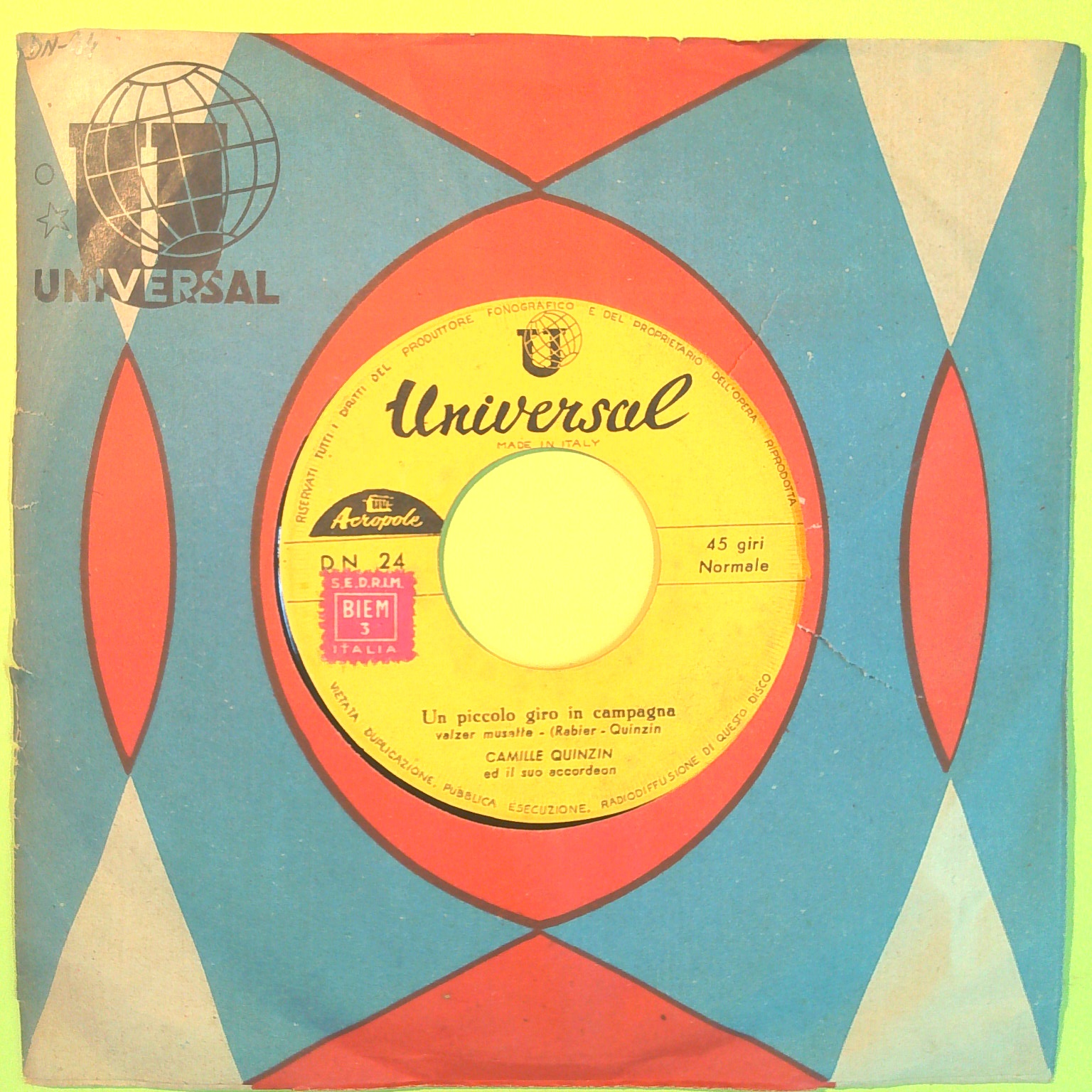 NOTTI STELLATE/UN PICCOLO GIRO IN CAMPAGNA CAMILLE QUINZIN 45 GITI DN 24