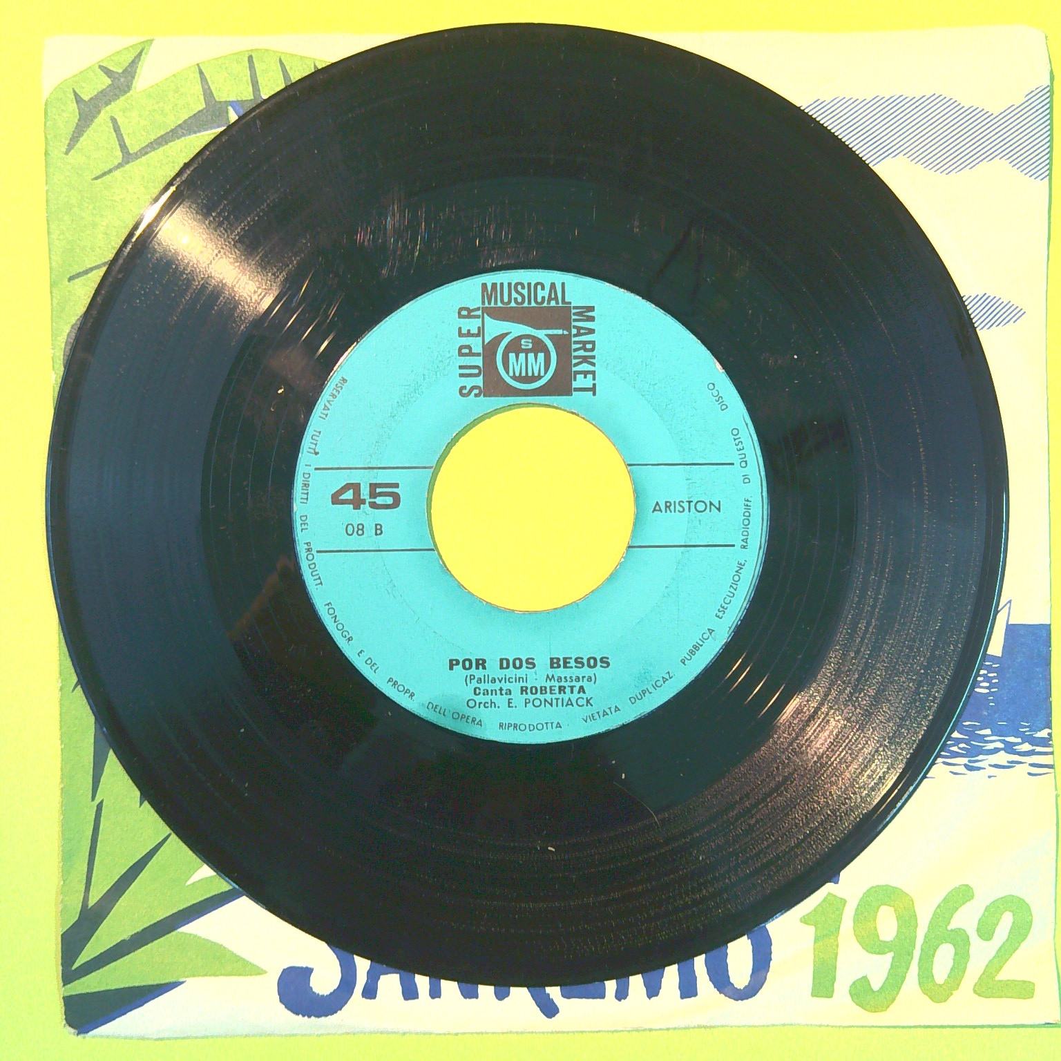 IL PULLOVER/POR DOS BESOS 45 GIRI ARISTON 08