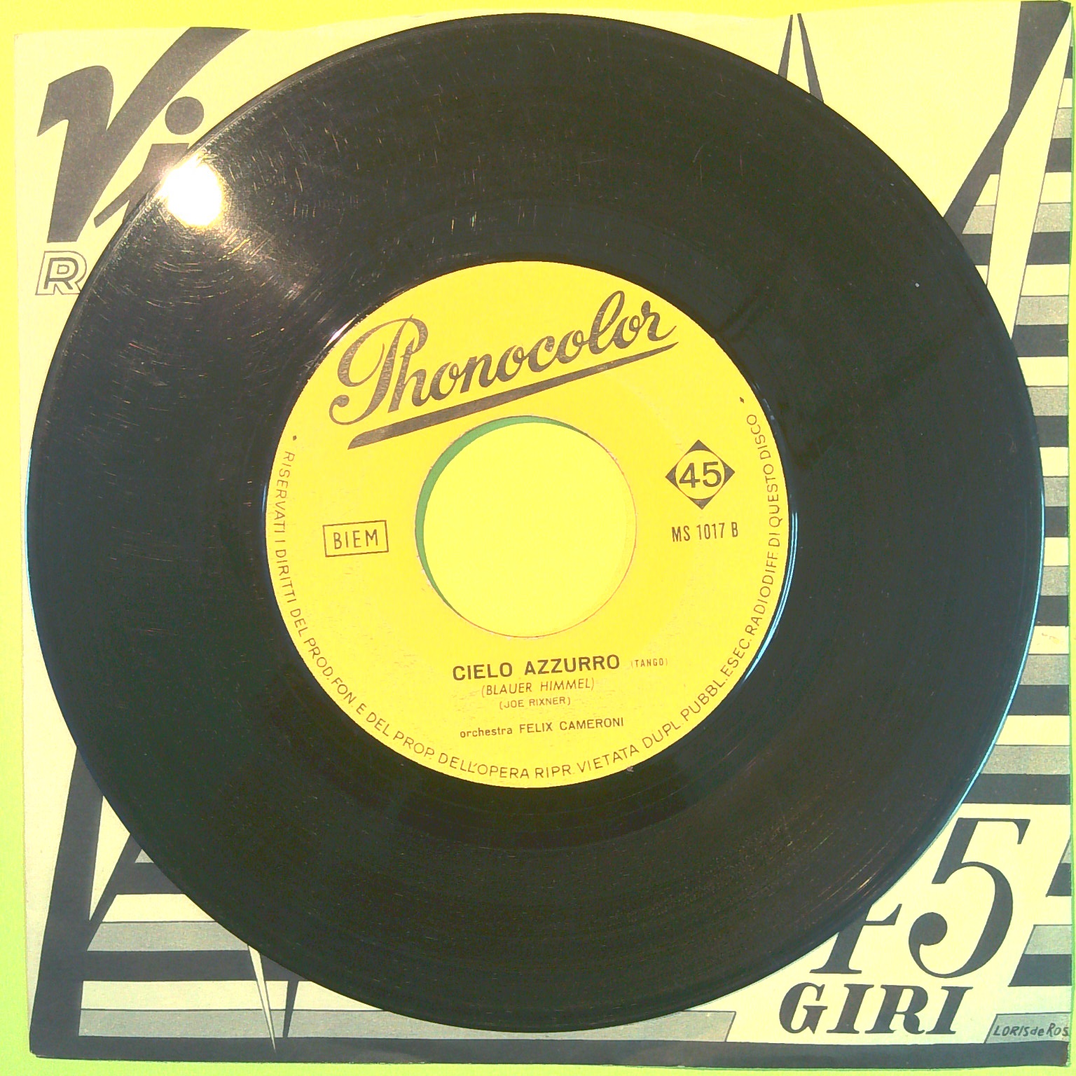 LA CUMPARSITA/CIELO AZZURRO 45 GIRI MS 1017