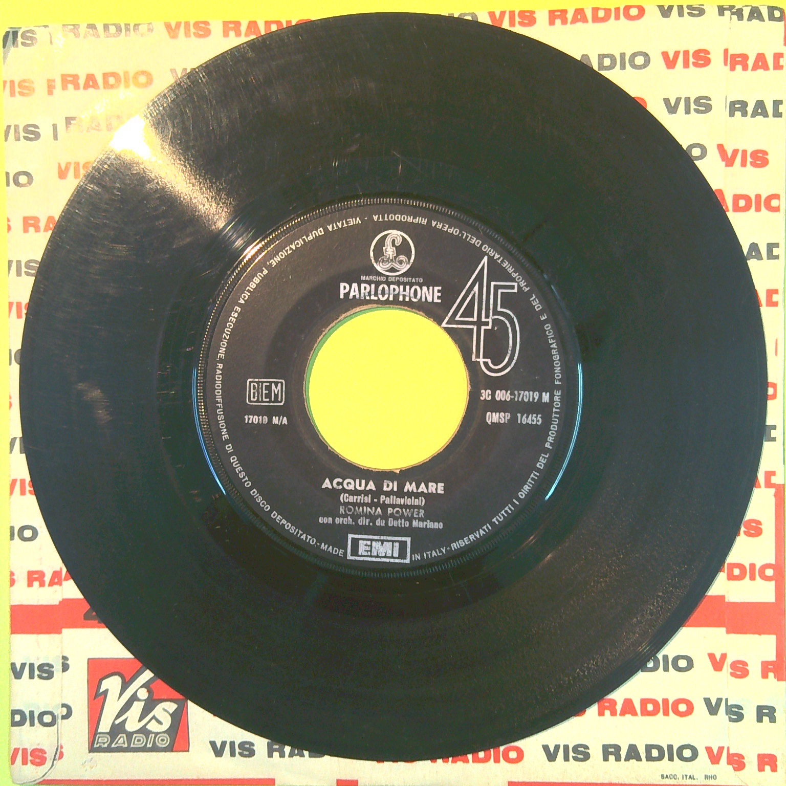ACQUA DI MARE/MESSAGGIO ROMINA POWER 45 GIRI PARLOPHONE 3C 006 17019 M