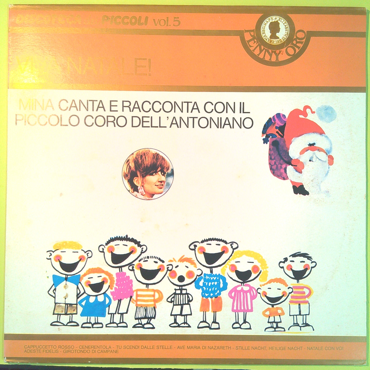 VIVA NATALE MINA PICCOLO CORO DELL'ANTONIANO 33 GIRI RIFI RPO 75031 1982