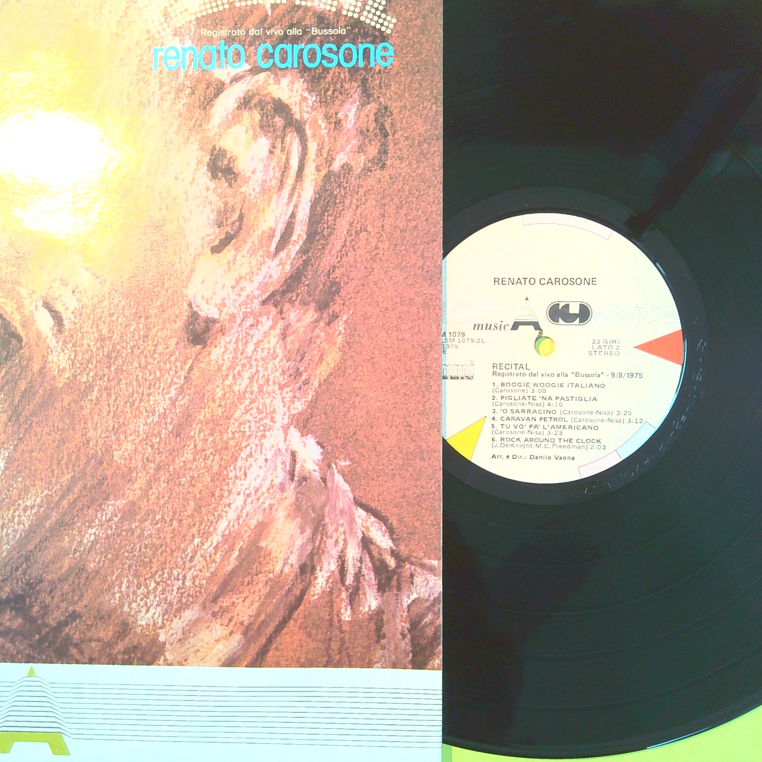 RECITAL RENATO CAROSONE 33 GIRI CGD LSM 1079 1984 - immagine 2
