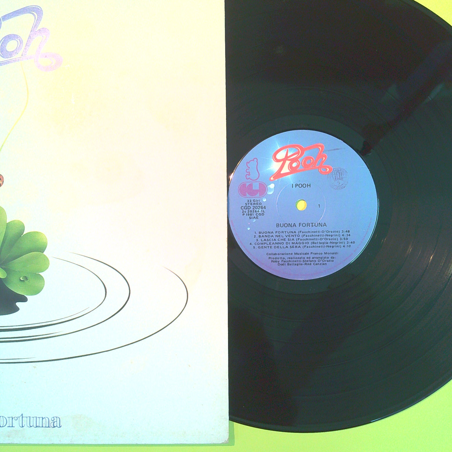 BUONA FORTUNA POOH 33 GIRI CGD 20264 1981 - immagine 2