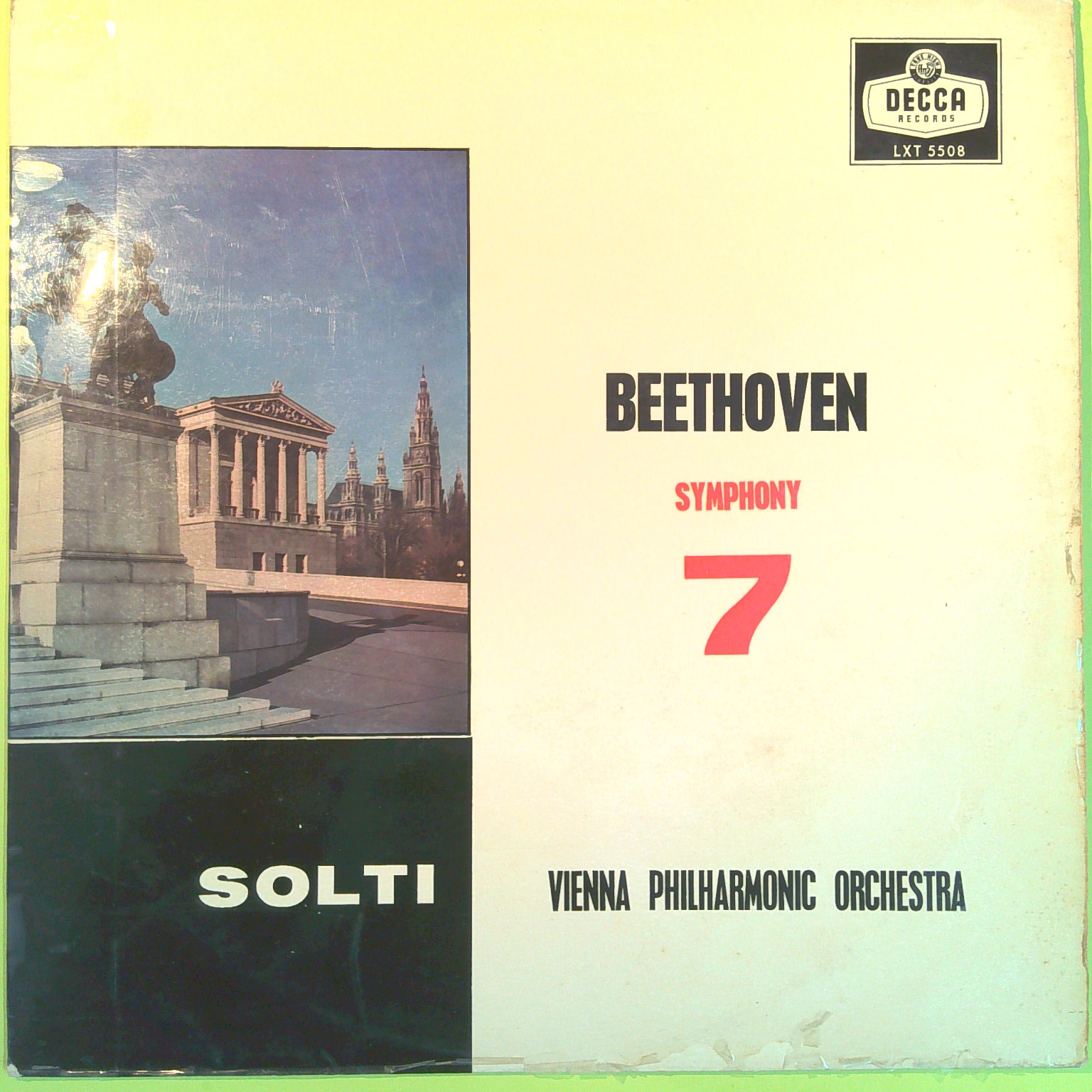 BEETHOVEN SYMPHONY NO. 7 LP DECCA LXT 5508 1959
