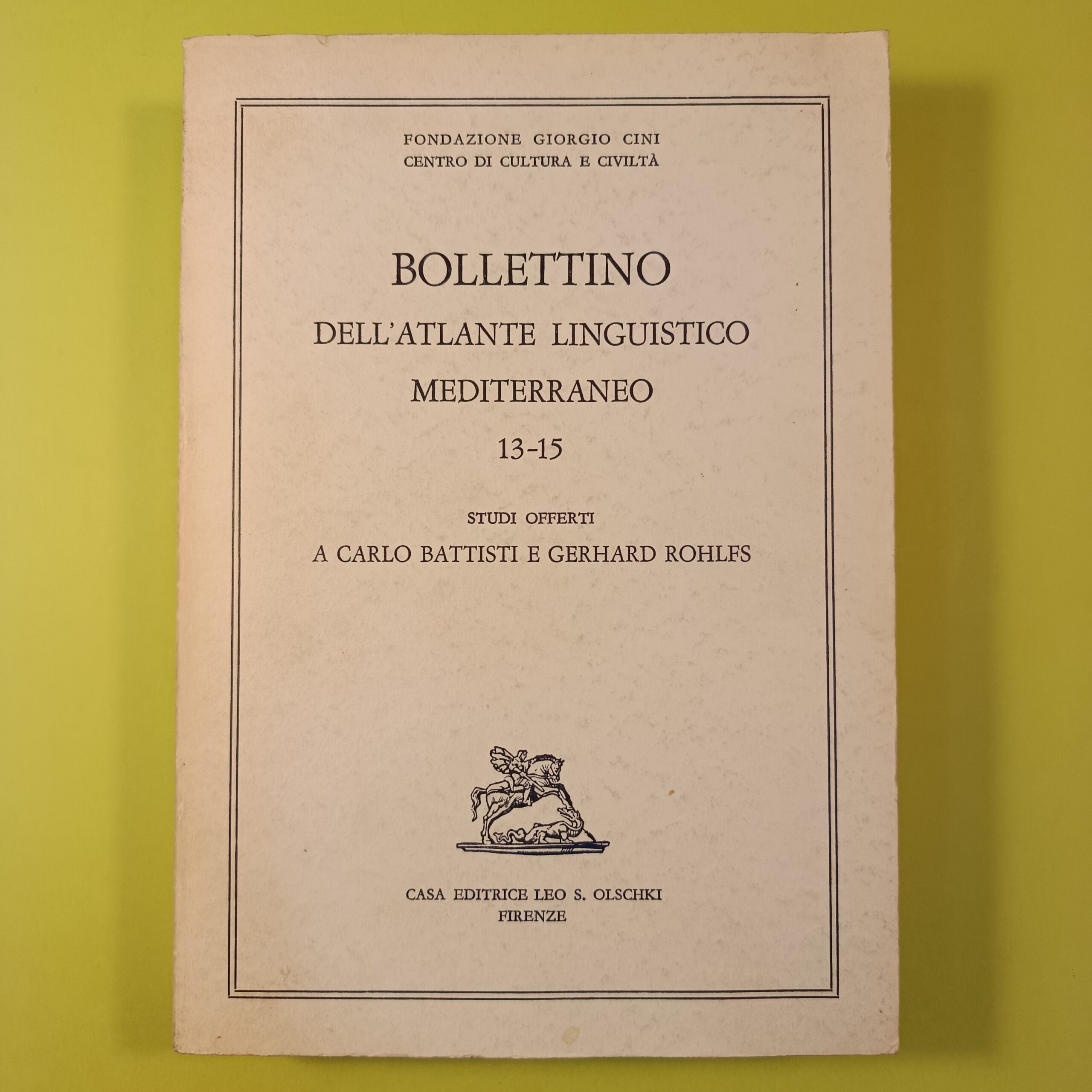 BOLLETTINO DELL'ATLANTE LINGUISTICO MEDITERRANEO