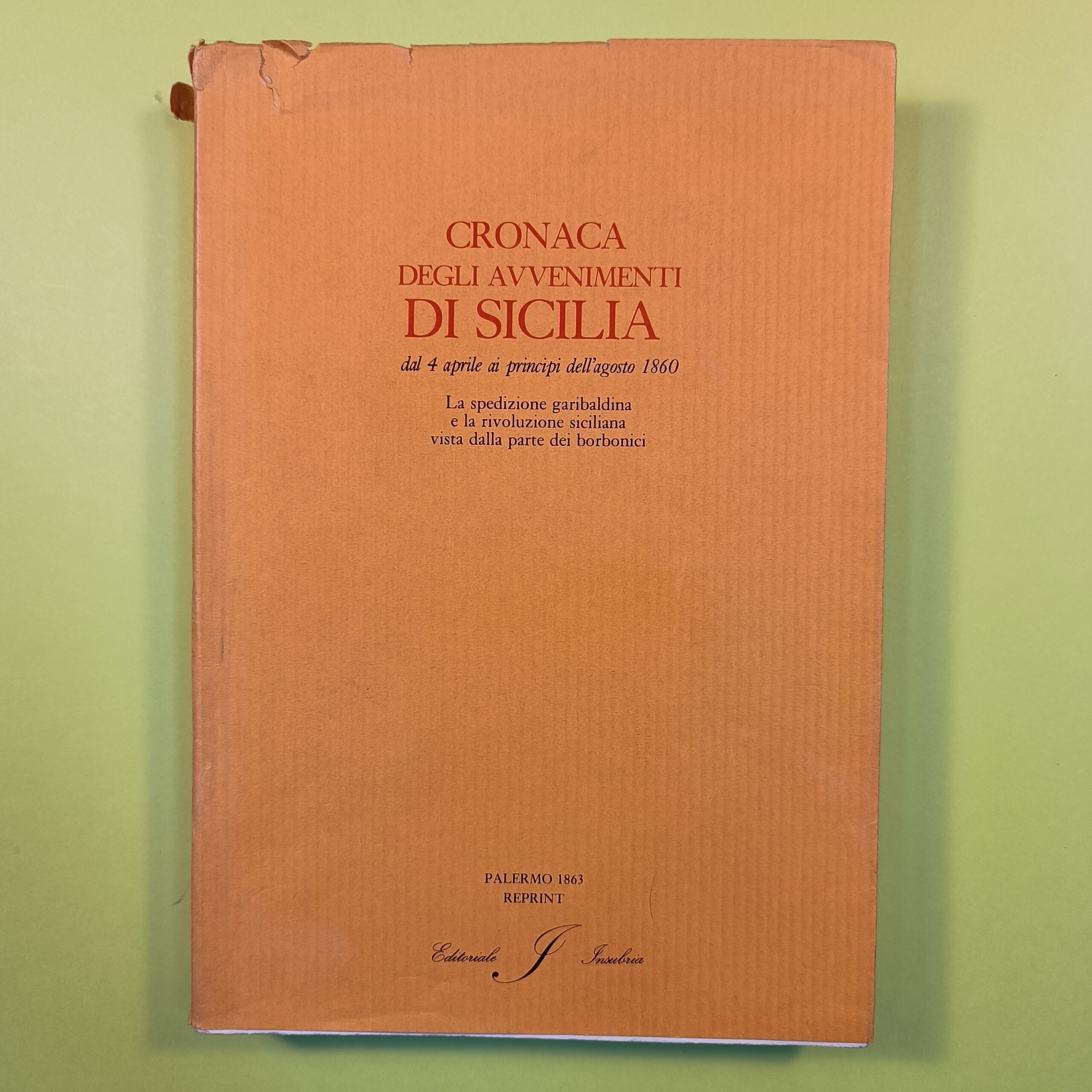 CRONACA DEGLI AVVENIMENTI DI SICILIA
