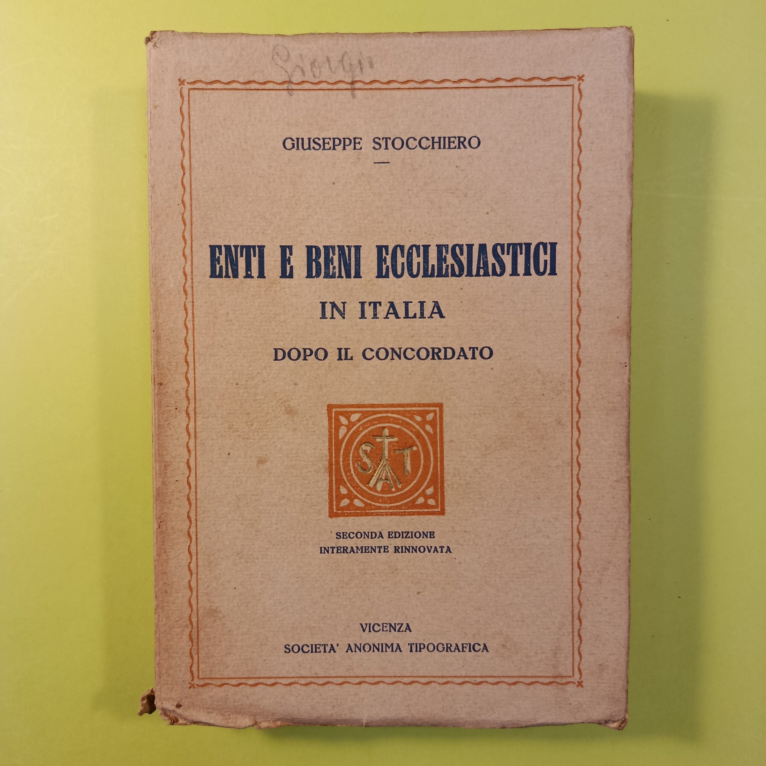 ENTI E BENI ECCLESIASTICI IN ITALIA