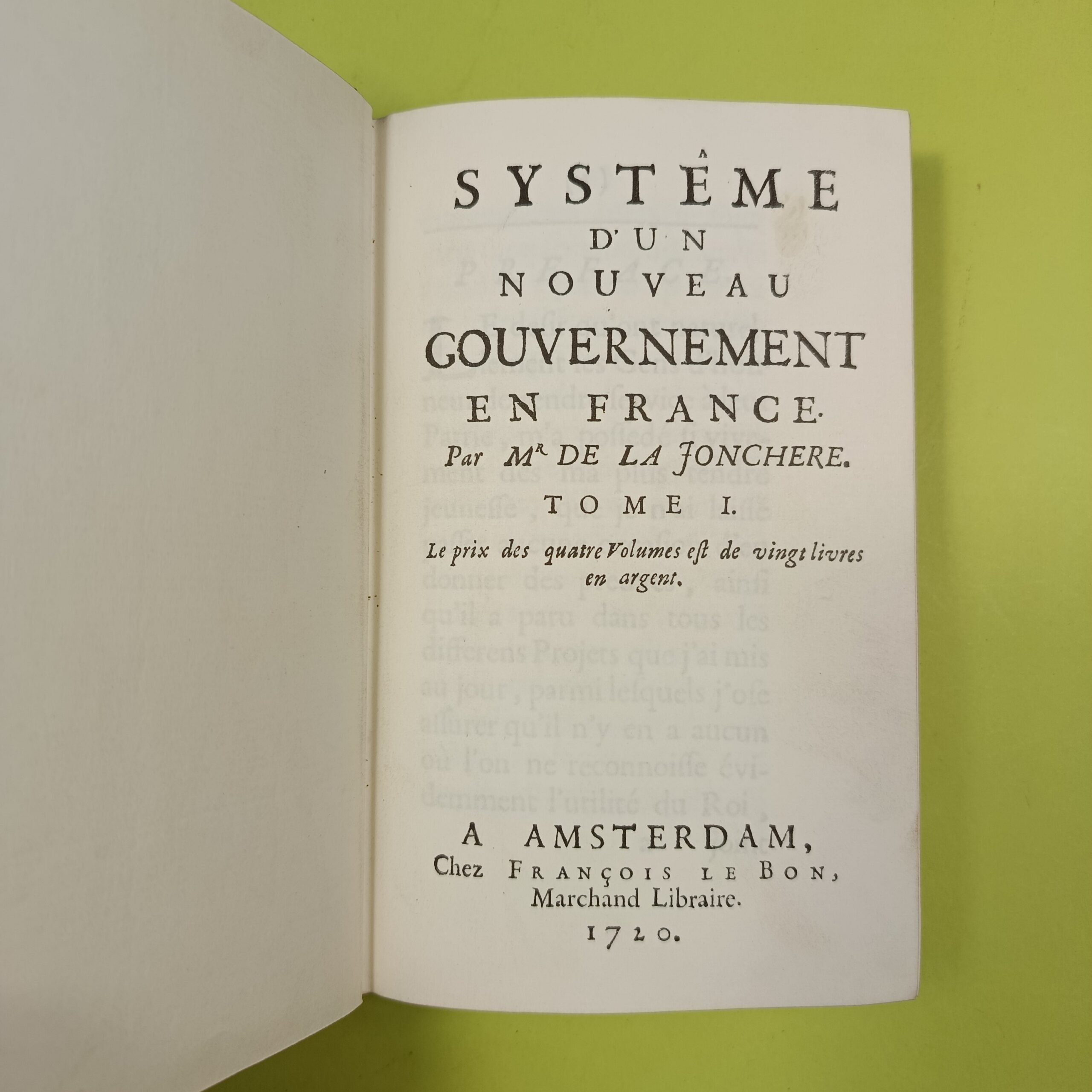 SYSTEME DUN NOUVEAU GOUVERNEMENT EN FRANCE TOME I - II - immagine 3