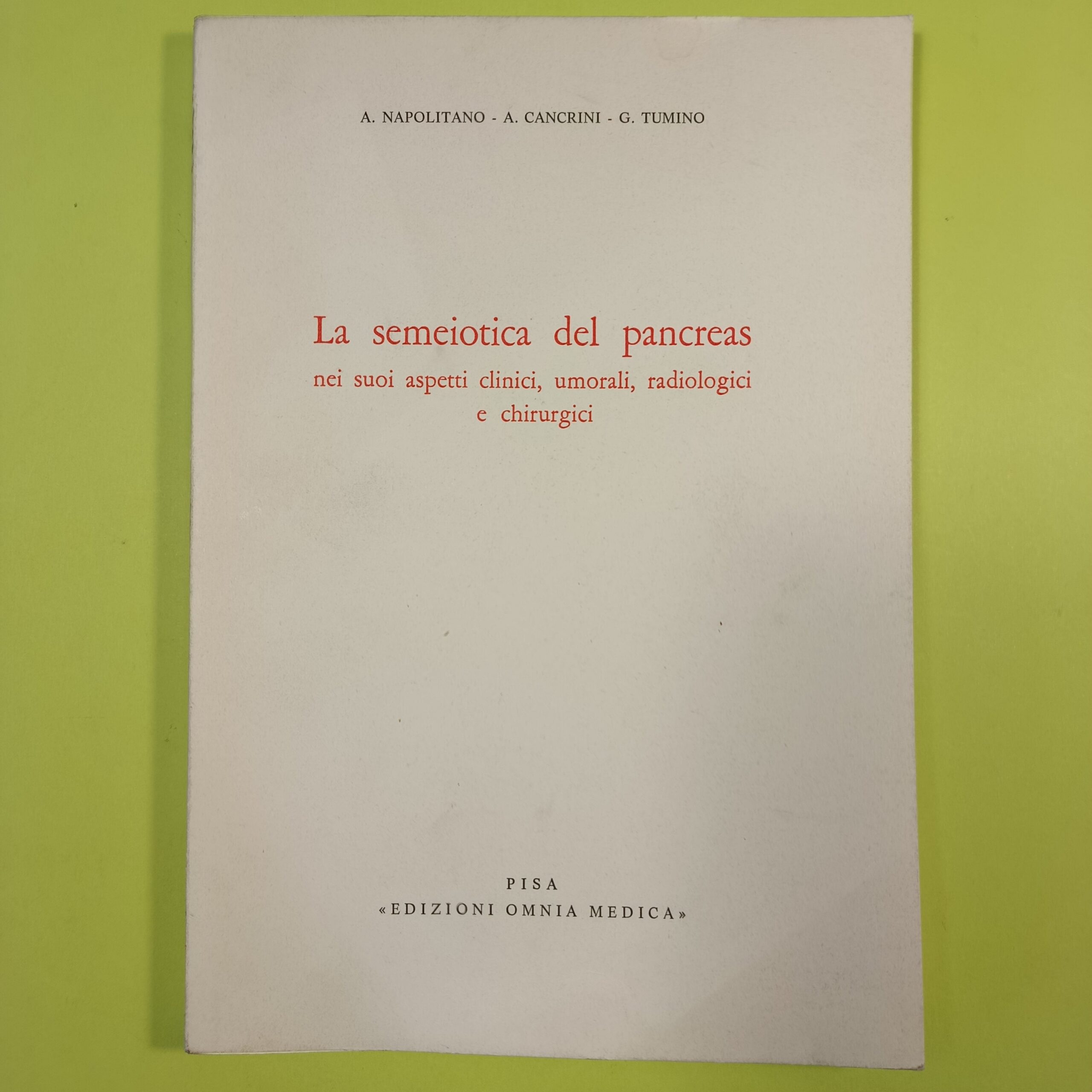 LA SEMEIOTICA DEL PANCREAS