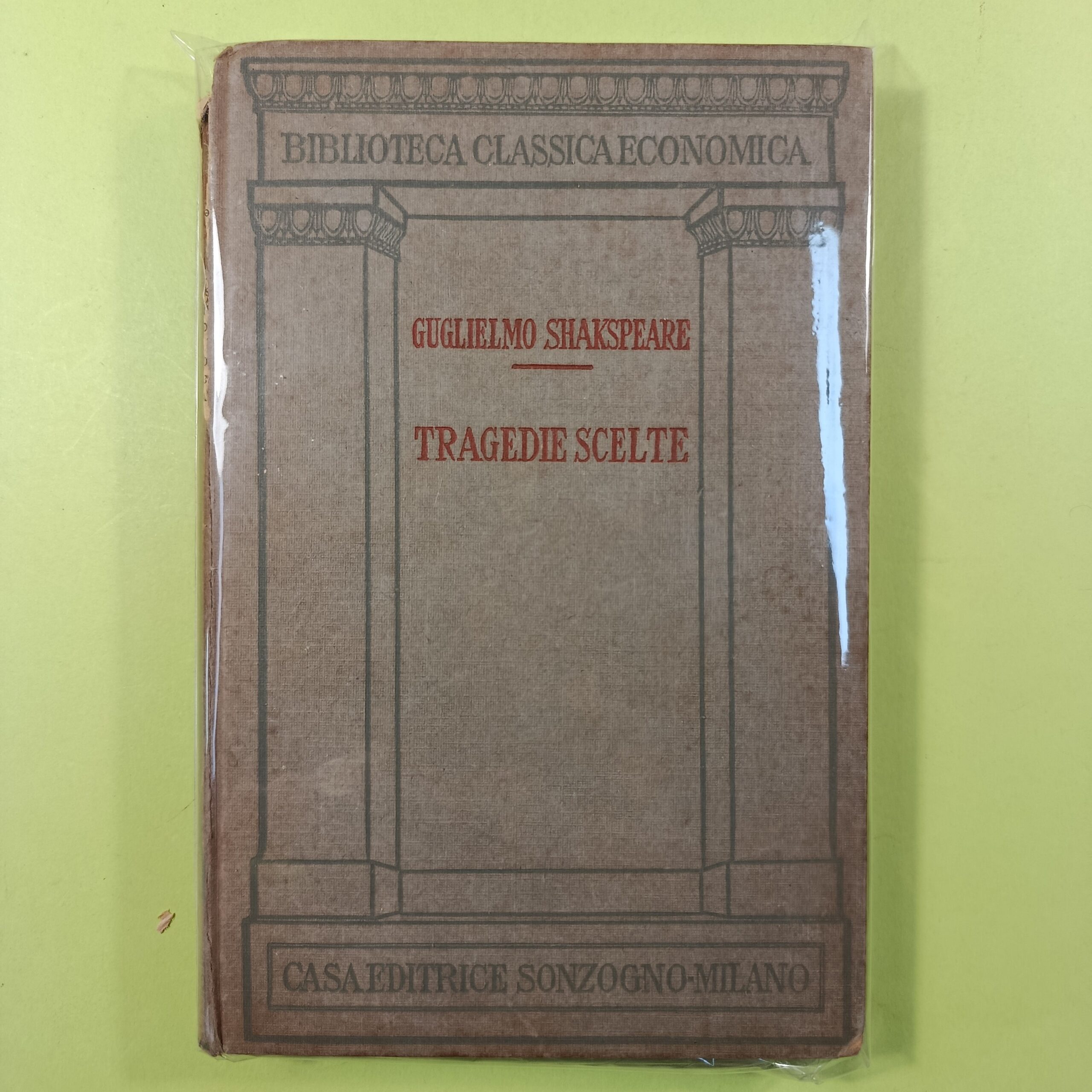 SHAKESPEARE TRAGEDIE SCELTE