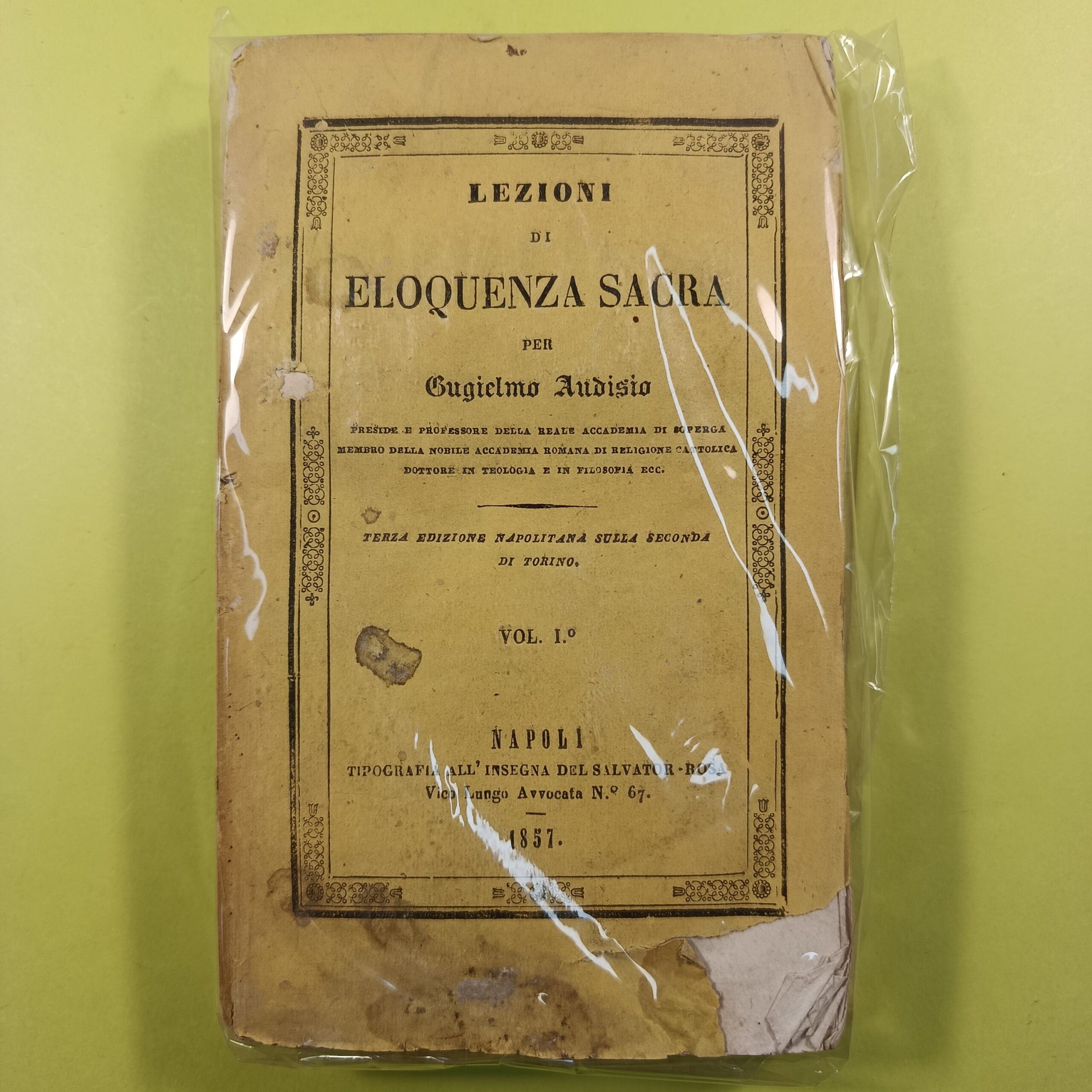 LEZIONI DI ELOQUENZA SACRA VOL I