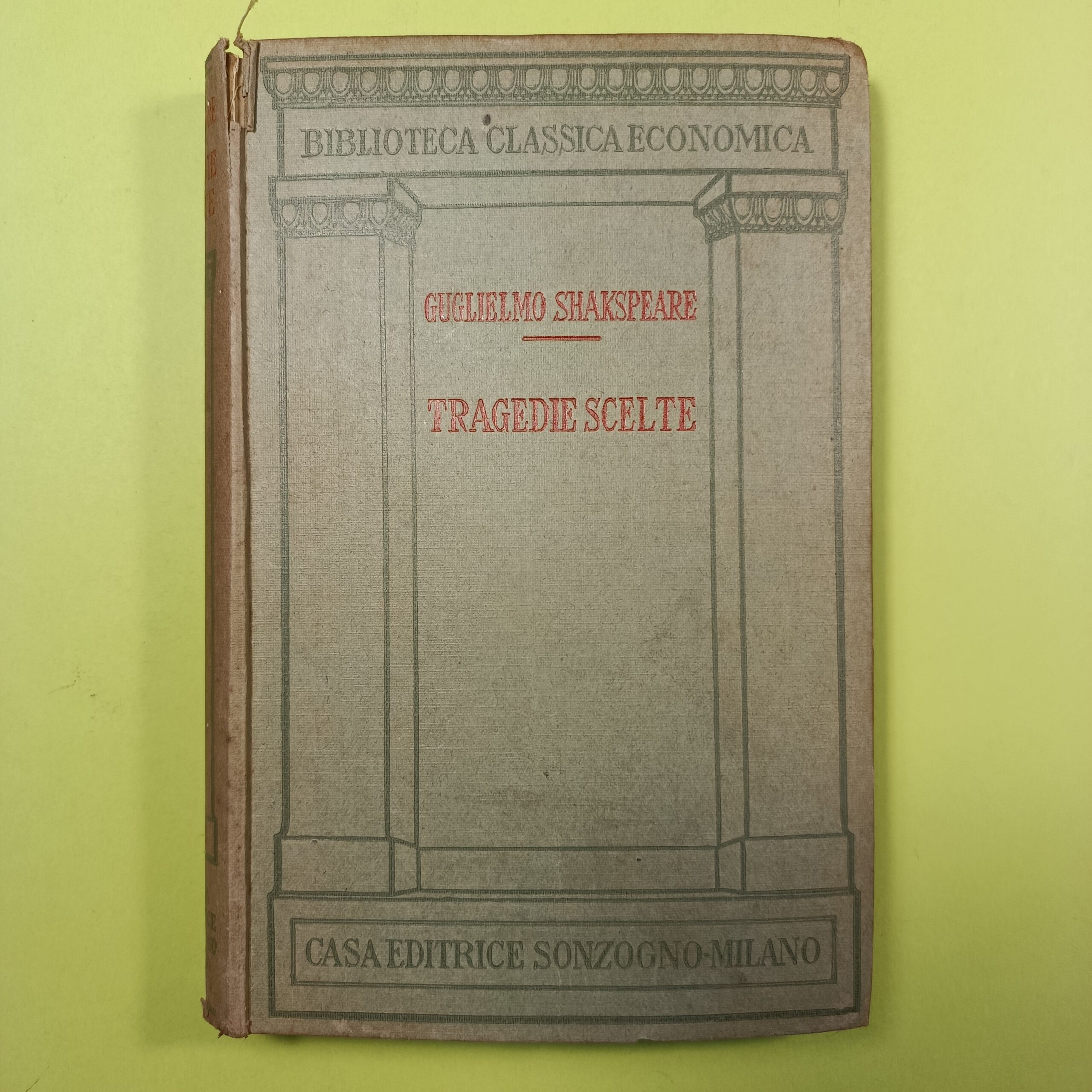 SHAKESPEARE TRAGEDIE SCELTE