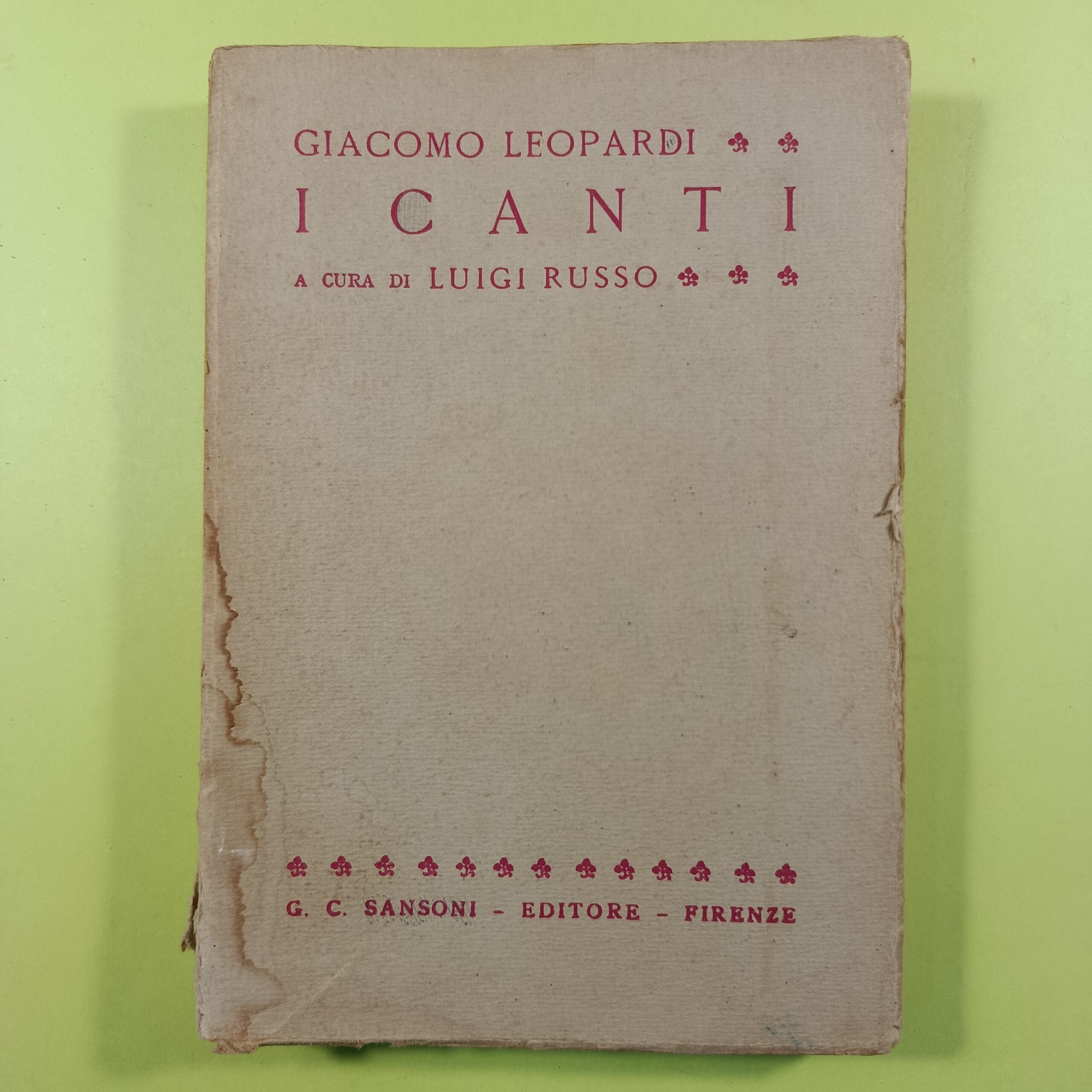 LEOPARDI I CANTI