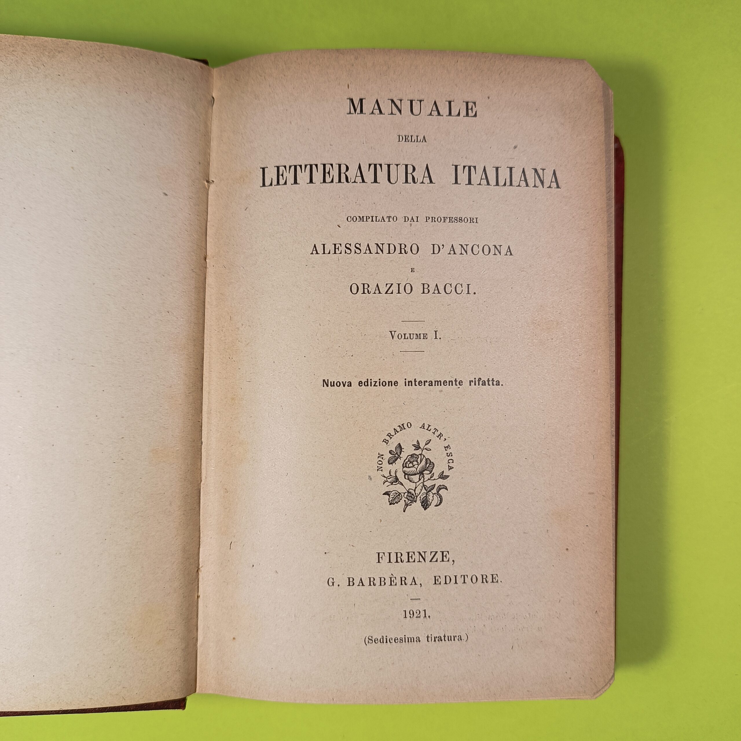 MANUALE DELLA LETTERATURA ITALIANA VOL I - immagine 3