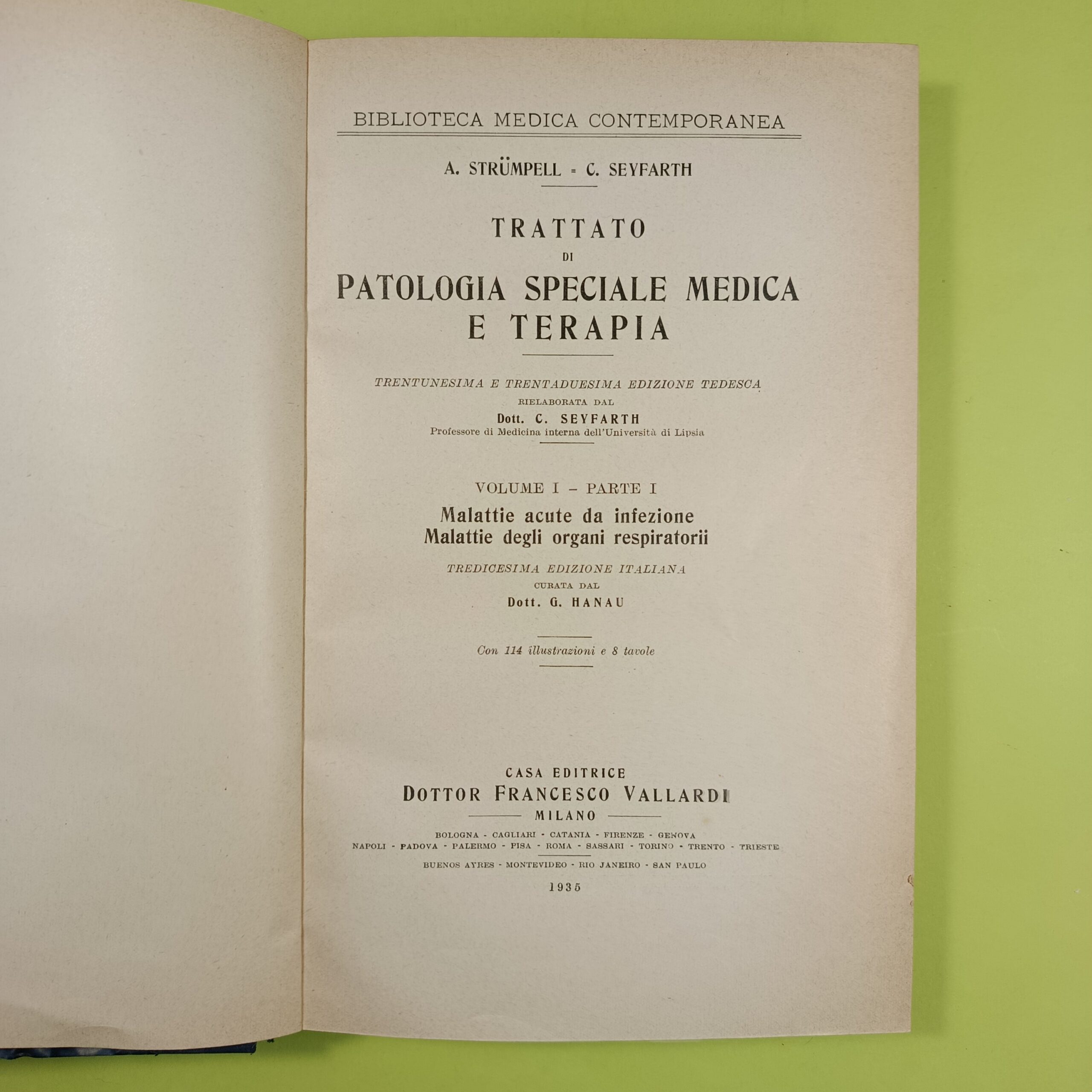 TRATTATO DI PATOLOGIA SPECIALE MEDICA E TERAPIA VOL I PARTE I - immagine 3