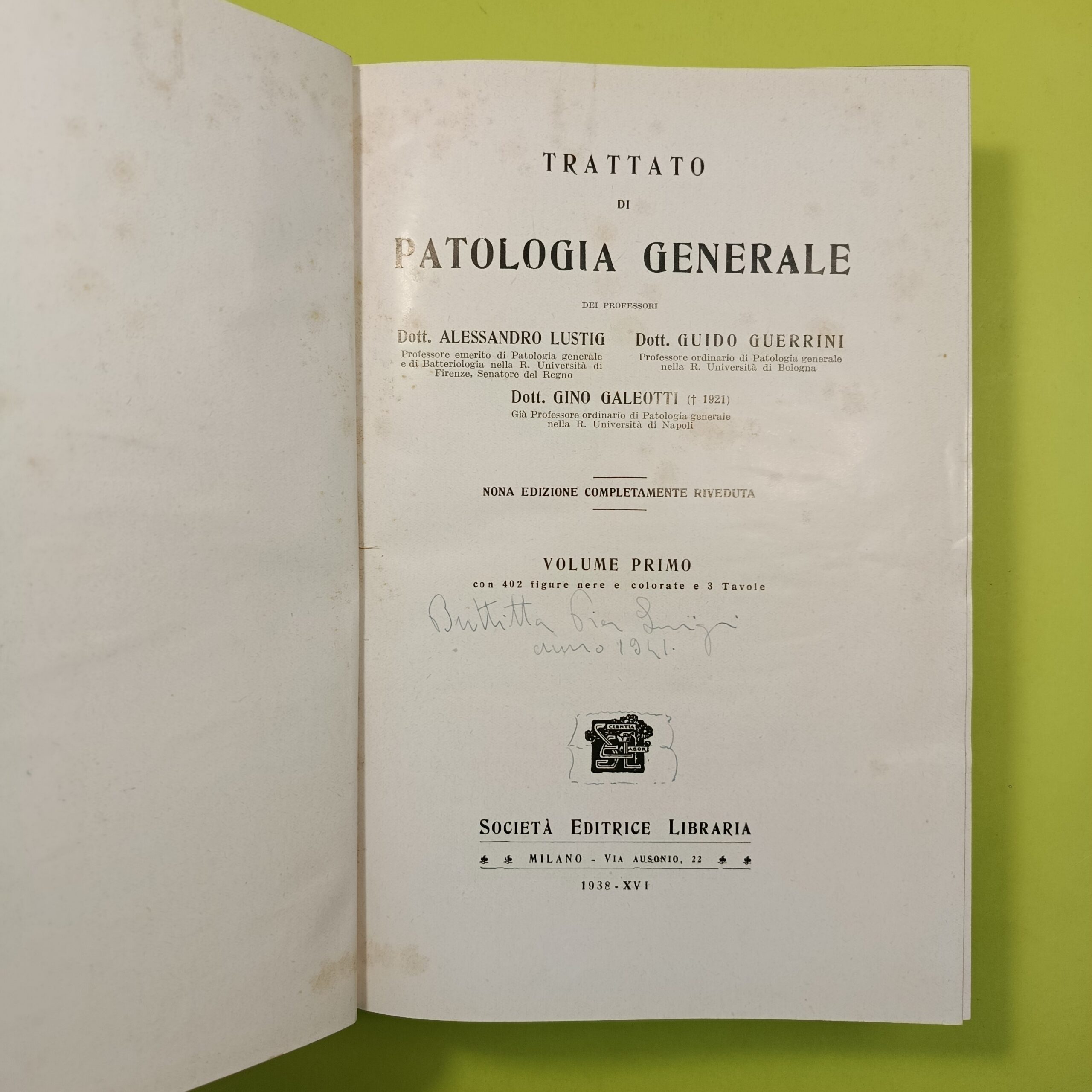 TRATTATO DI PATOLOGIA GENERALE 2 VOL - immagine 3