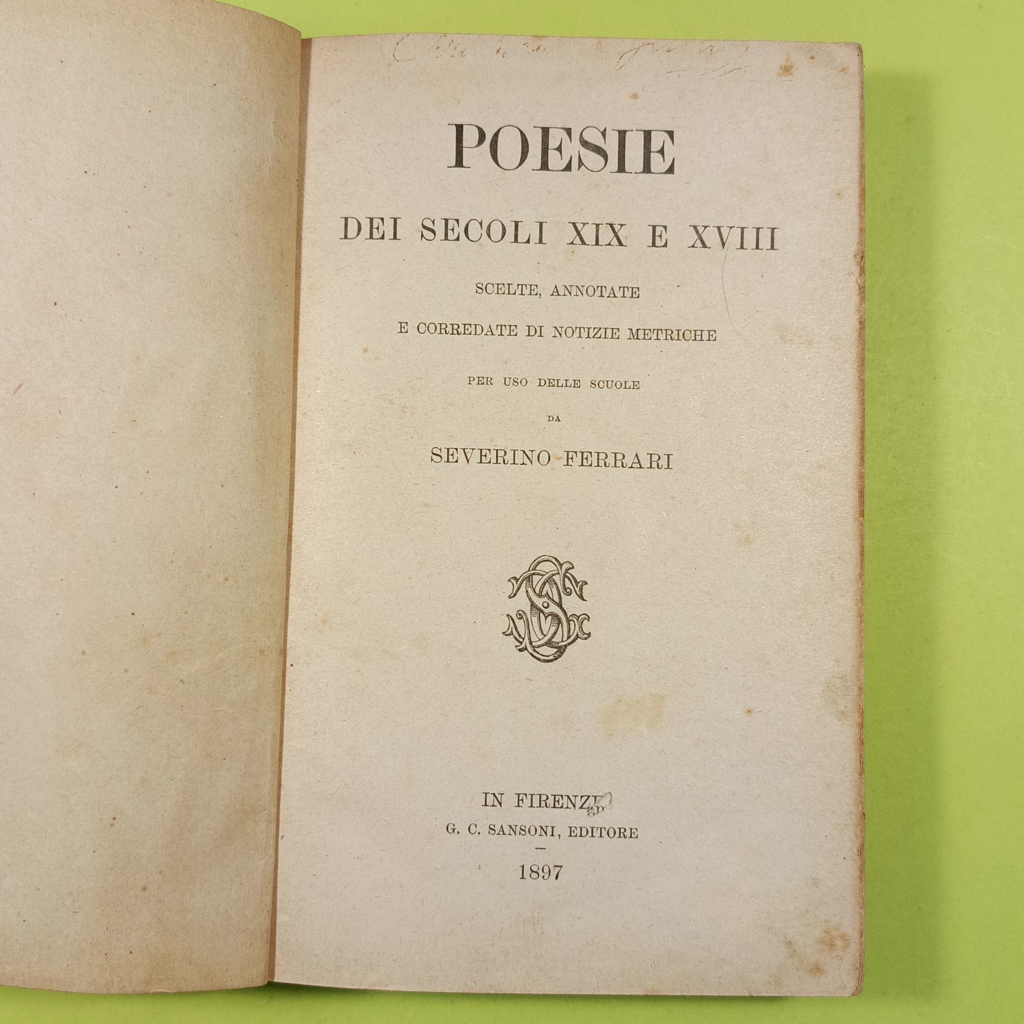 POESIE DEI SECOLI XIX E XVIII - immagine 3