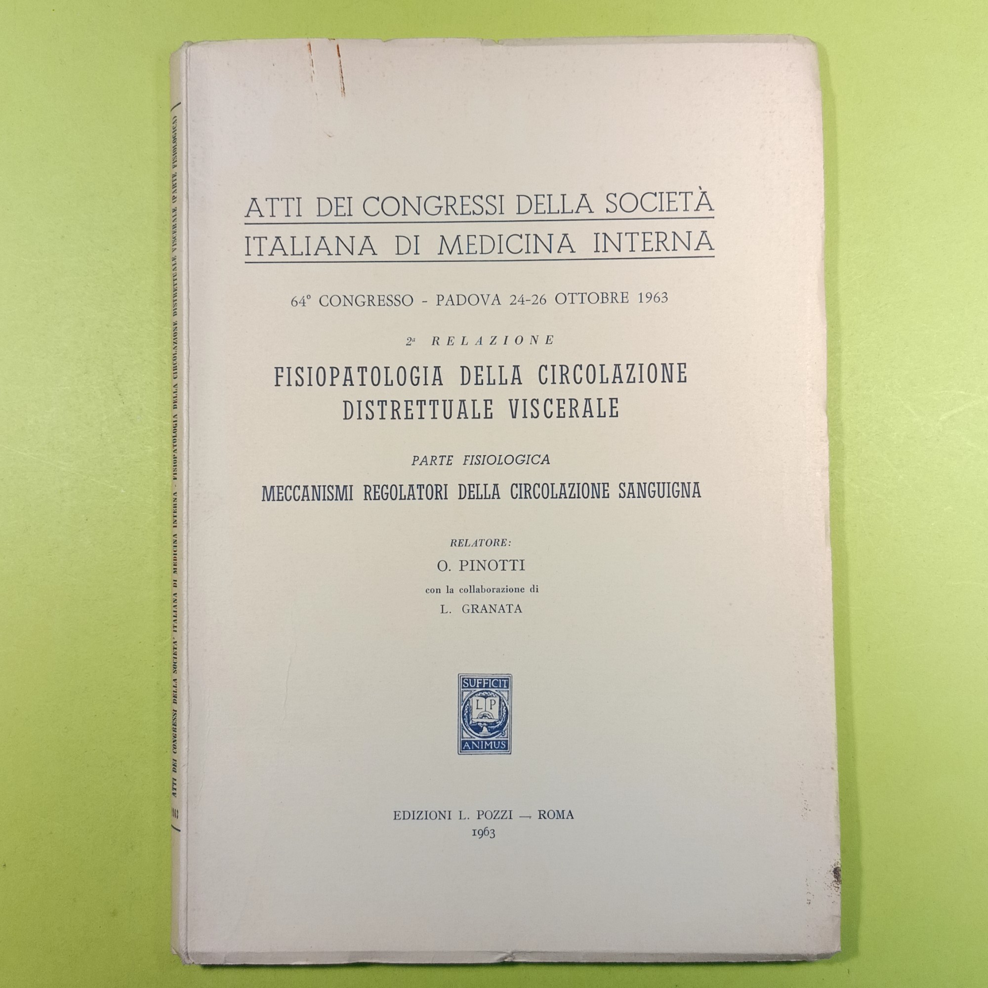 FISIOPATOLOGIA DELLA CIRCOLAZIONE DISTRETTUALE VISCERALE