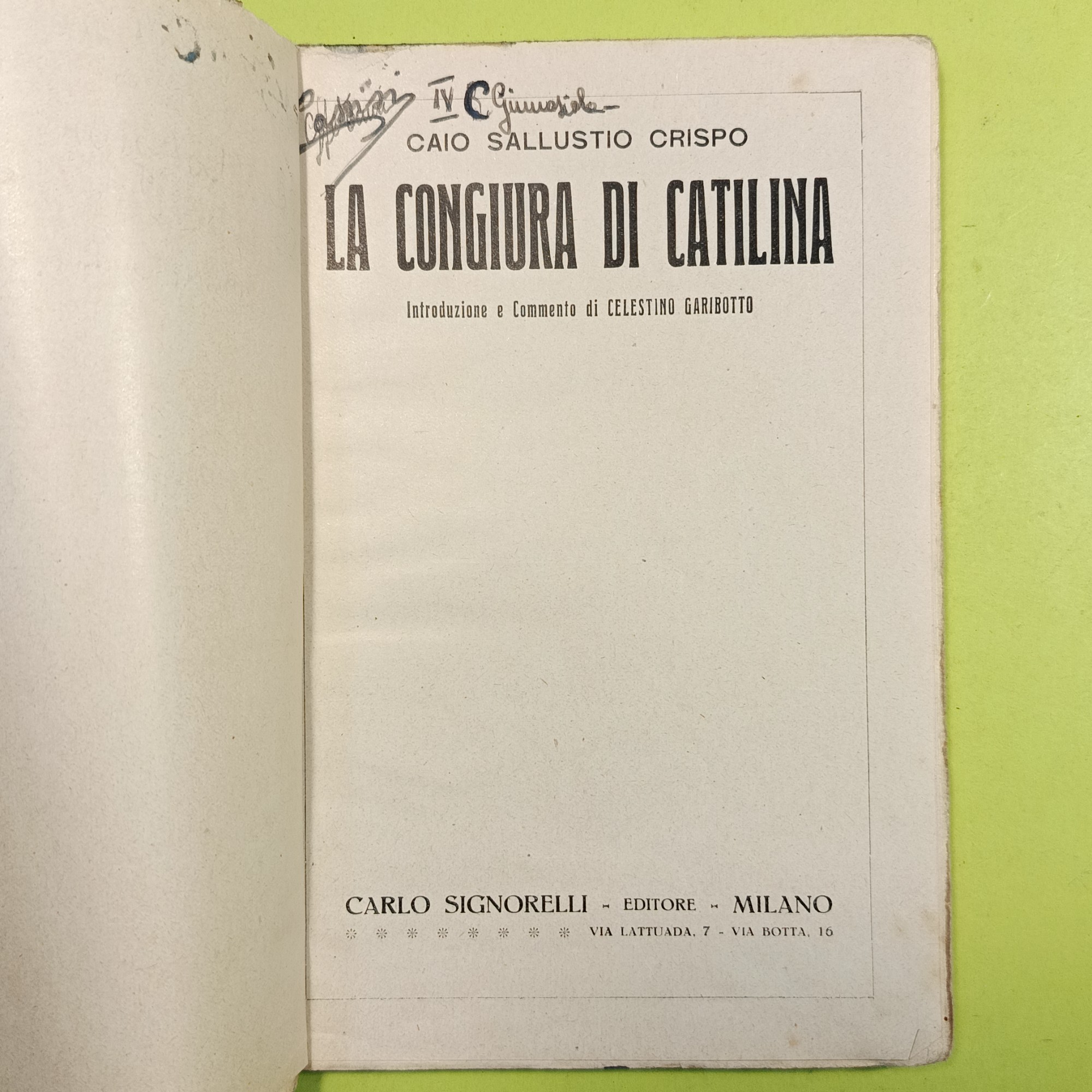 LA CONGIURA DI CATILINA - immagine 2