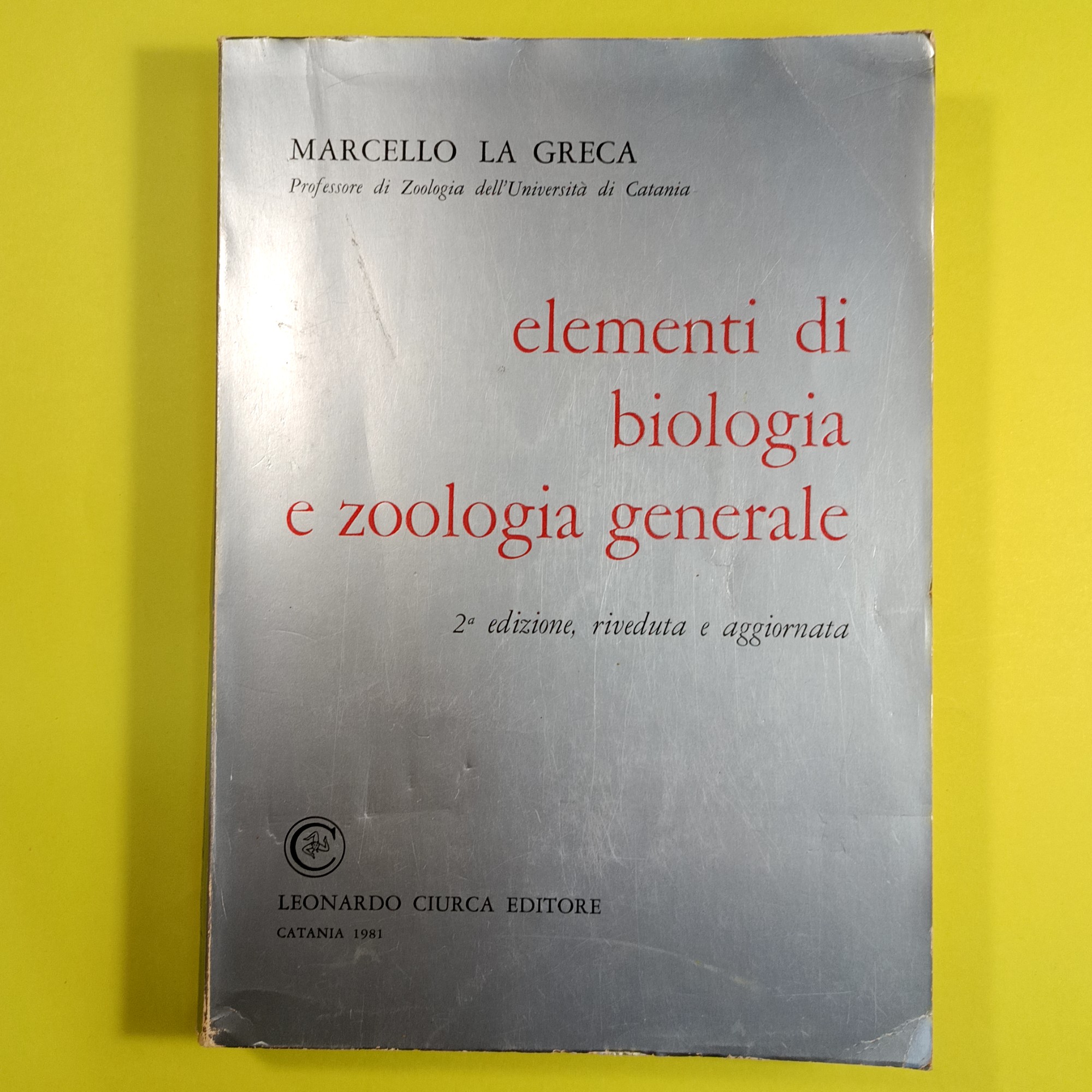ELEMENTI DI BIOLOGIA E ZOOLOGIA GENERALE