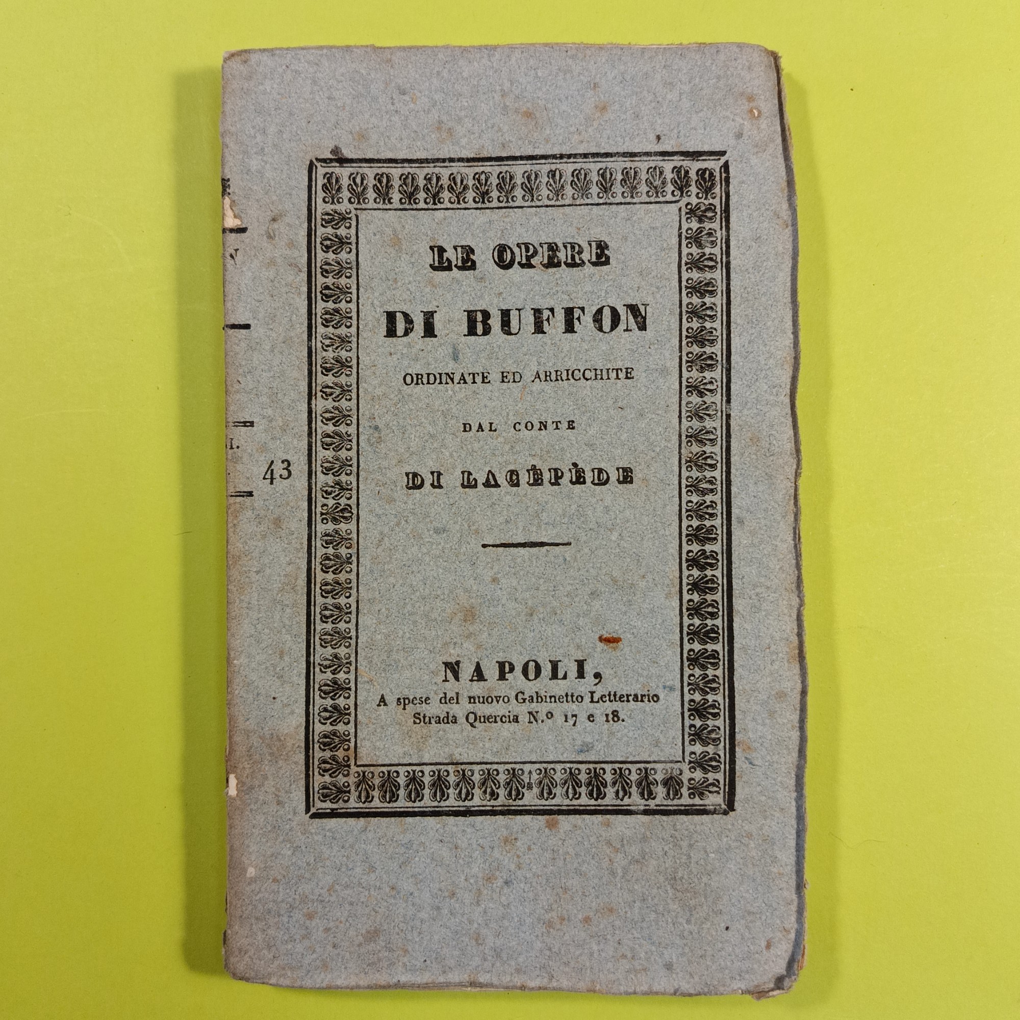 LE OPERE DI BUFFON VOL IX PARTE III