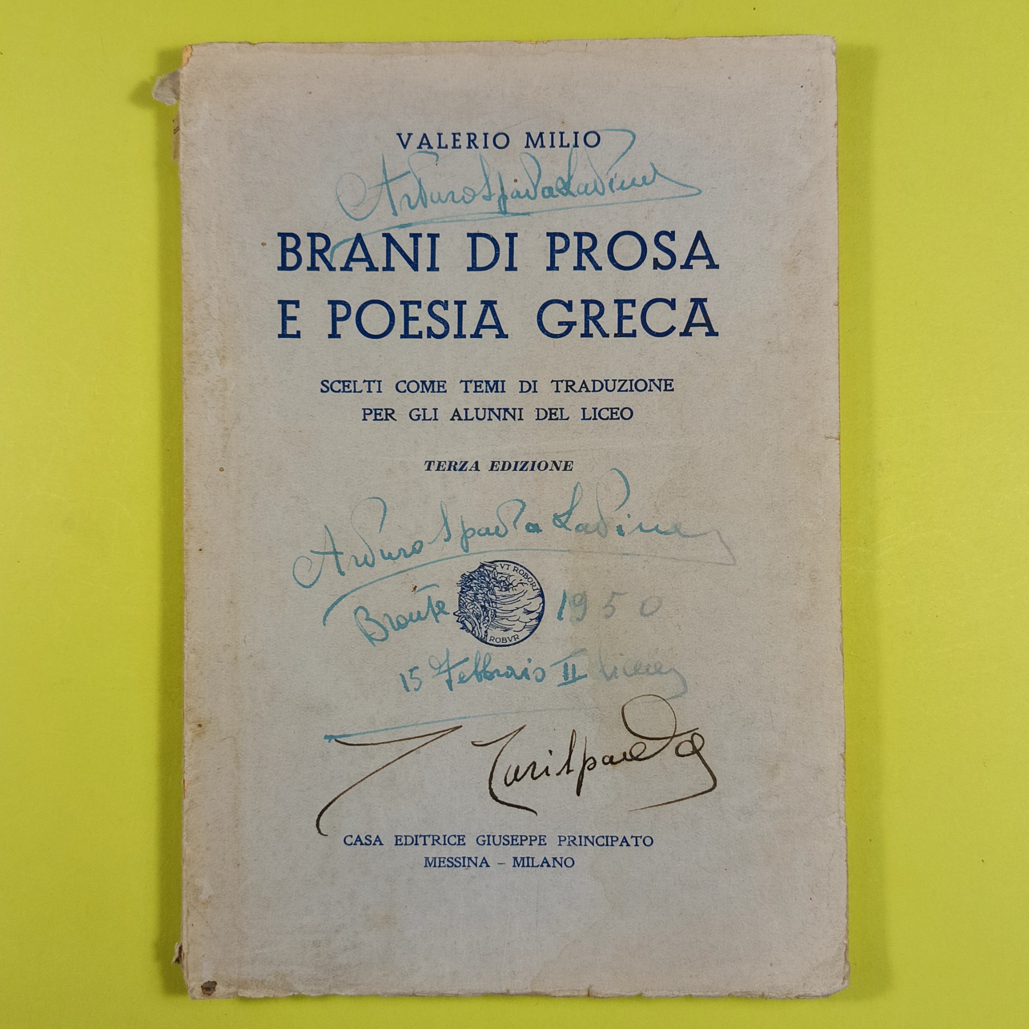 BRANI DI PROSA E POESIA GRECA