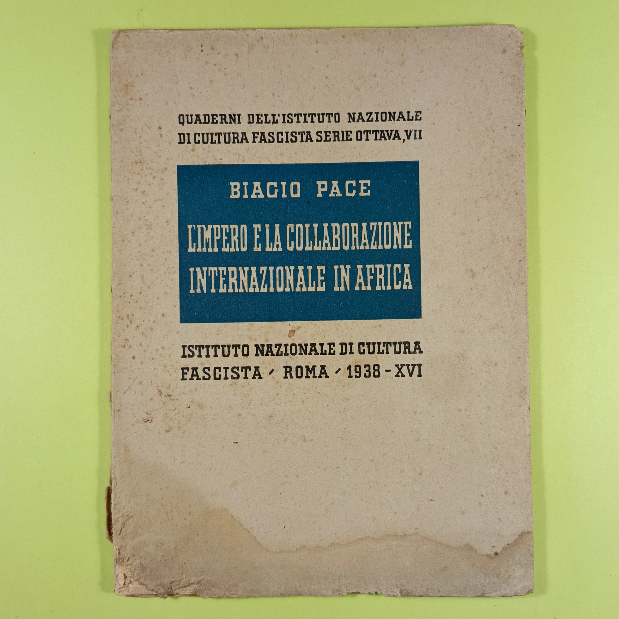 L'IMPERO E LA COLLABORAZIONE INTERNAZIONALE IN AFRICA