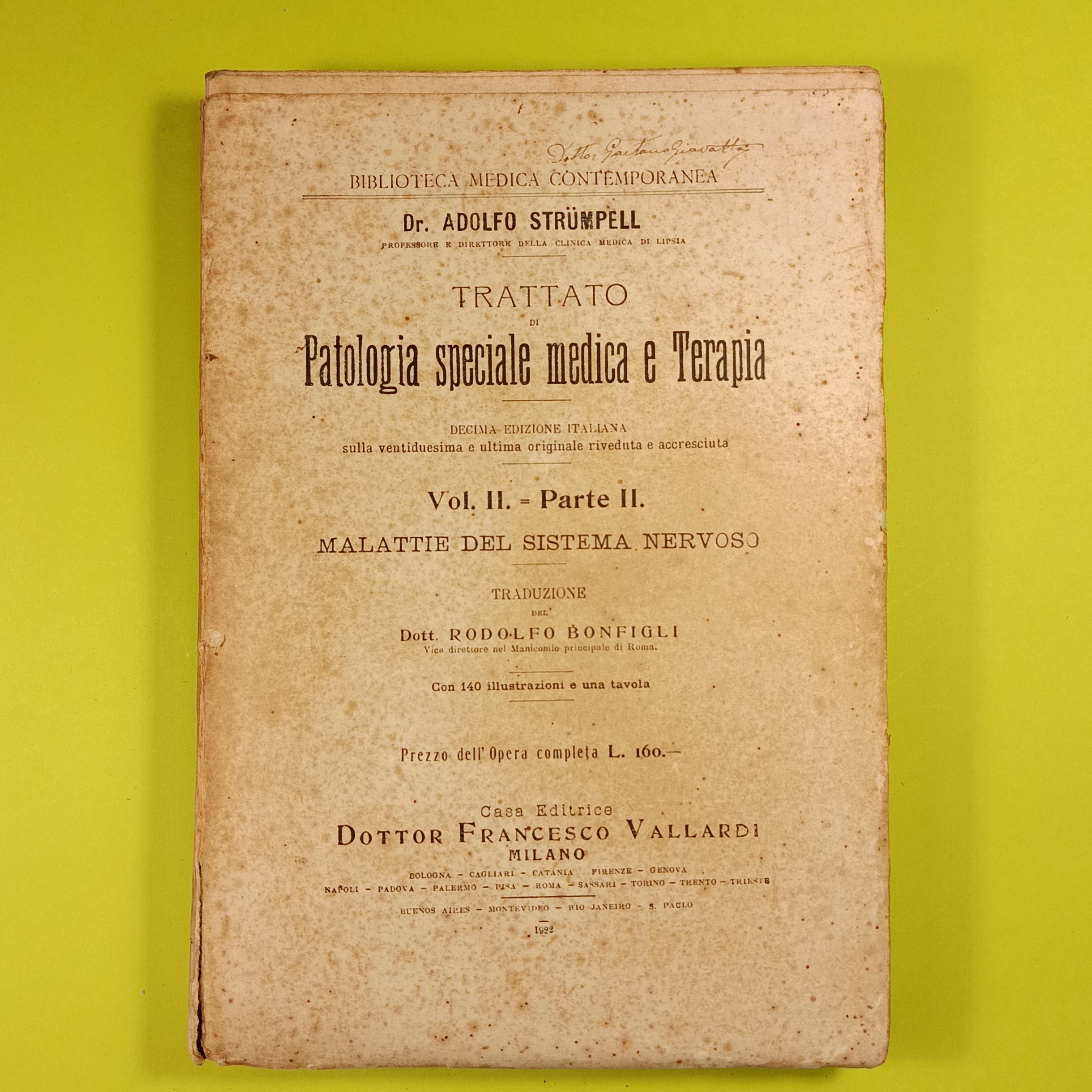 PATOLOGIA SPECIALE MEDICA E TERAPIA VOL II PARTE II