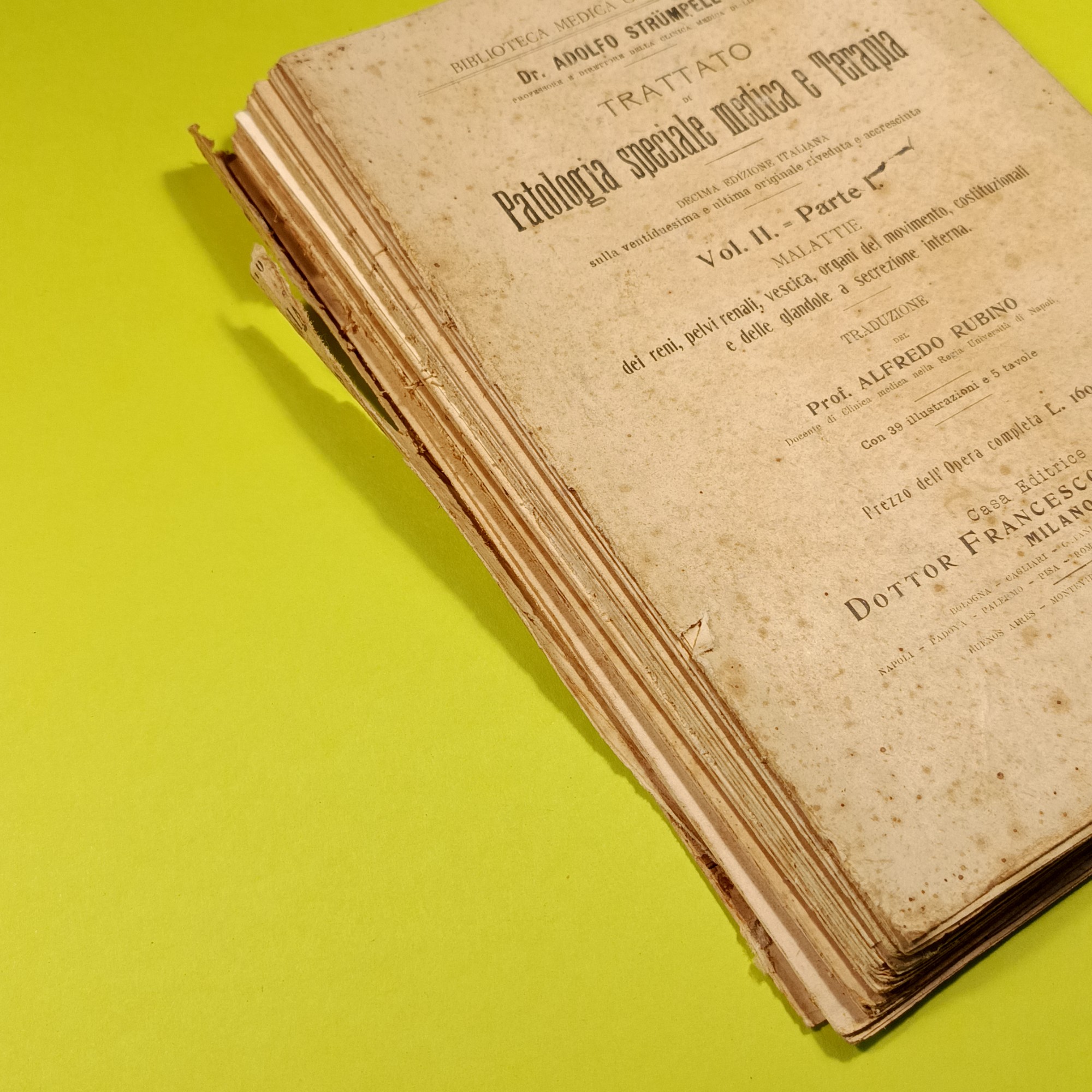 TRATTATO PATOLOGIA SPECIALE MEDICA E TERAPIA VOL II PARTE I - immagine 2