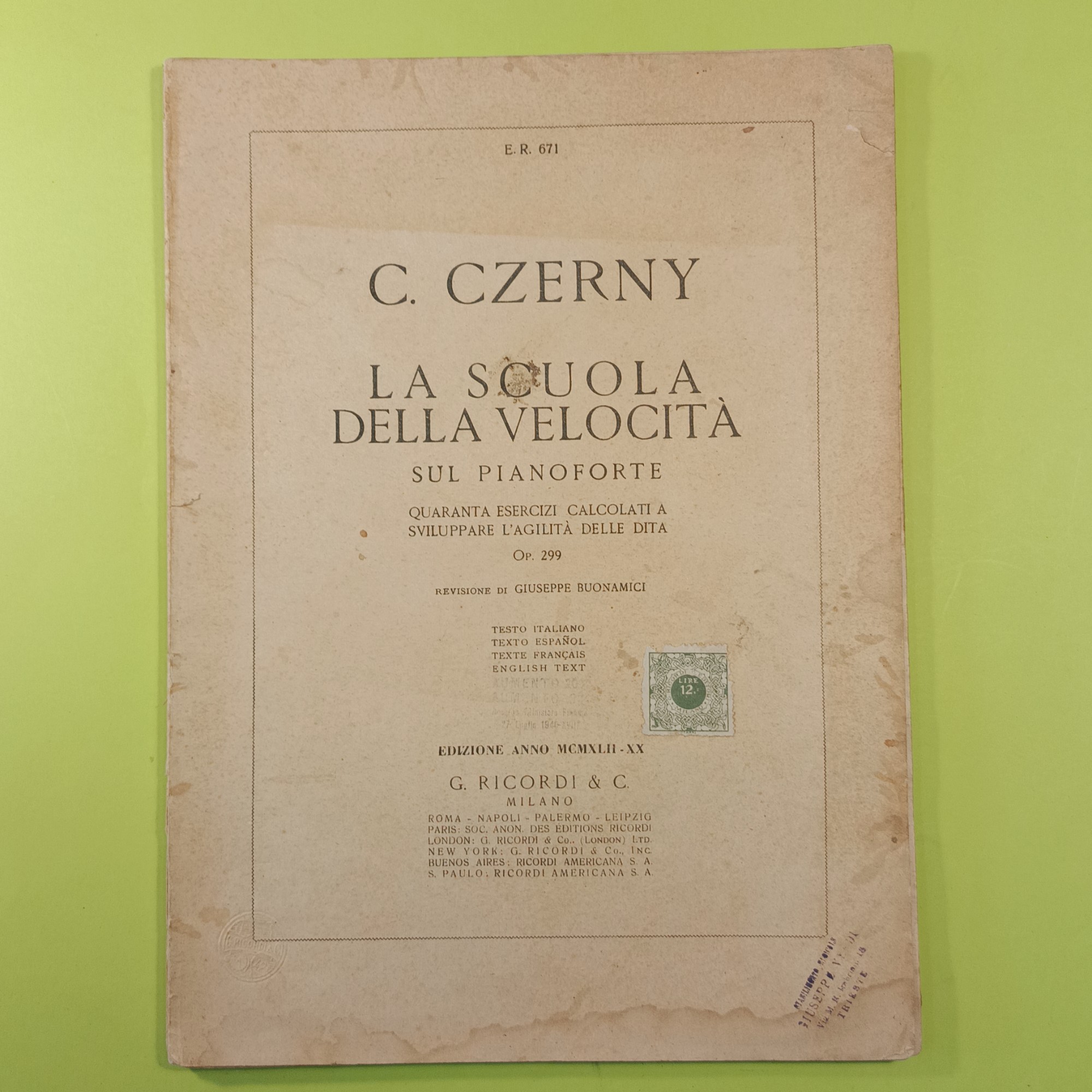 LA SCUOLA DELLA VELOCITA' SUL PIANOFORTE