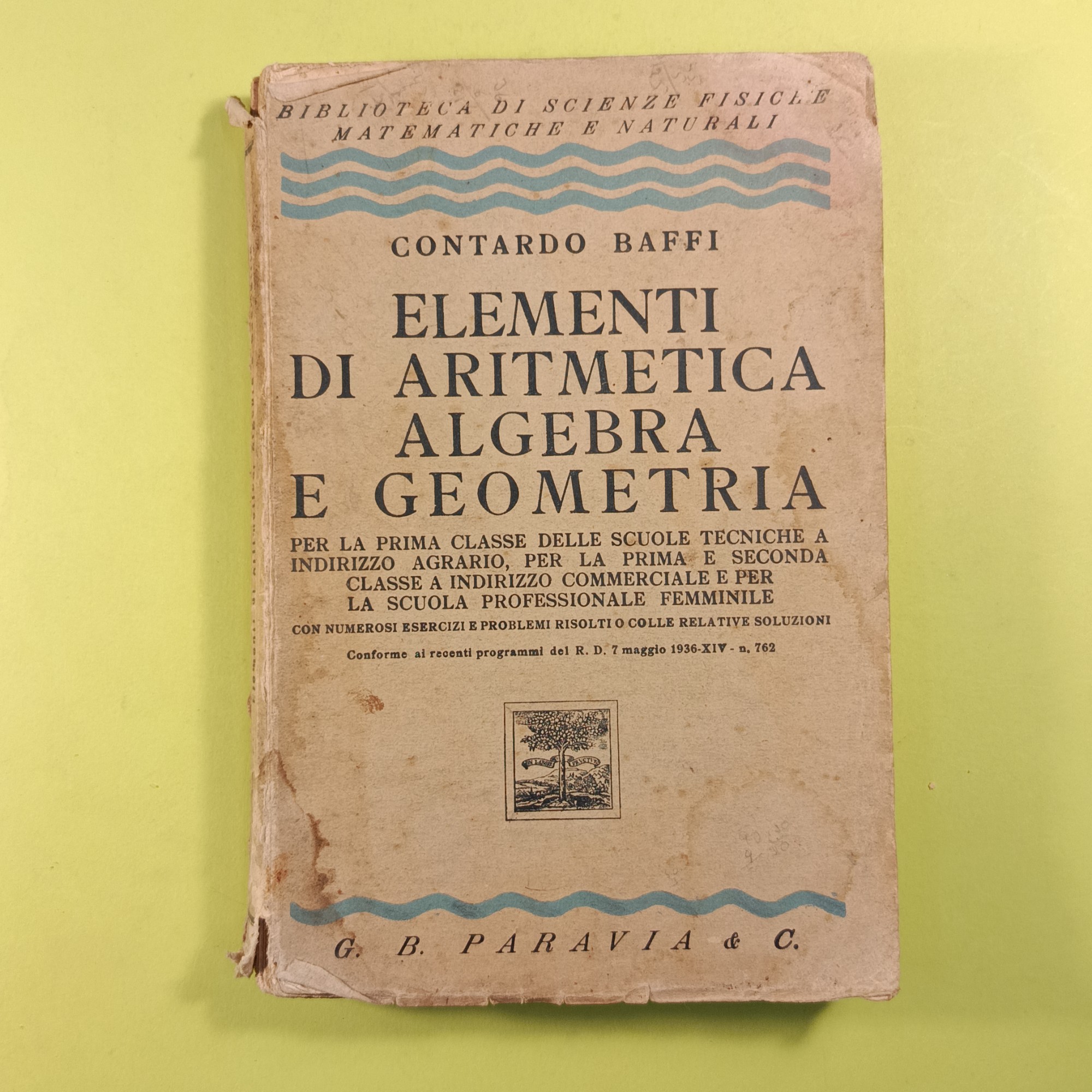 ELEMENTI DI ARITMETICA ALGEBRA E GEOMETRIA