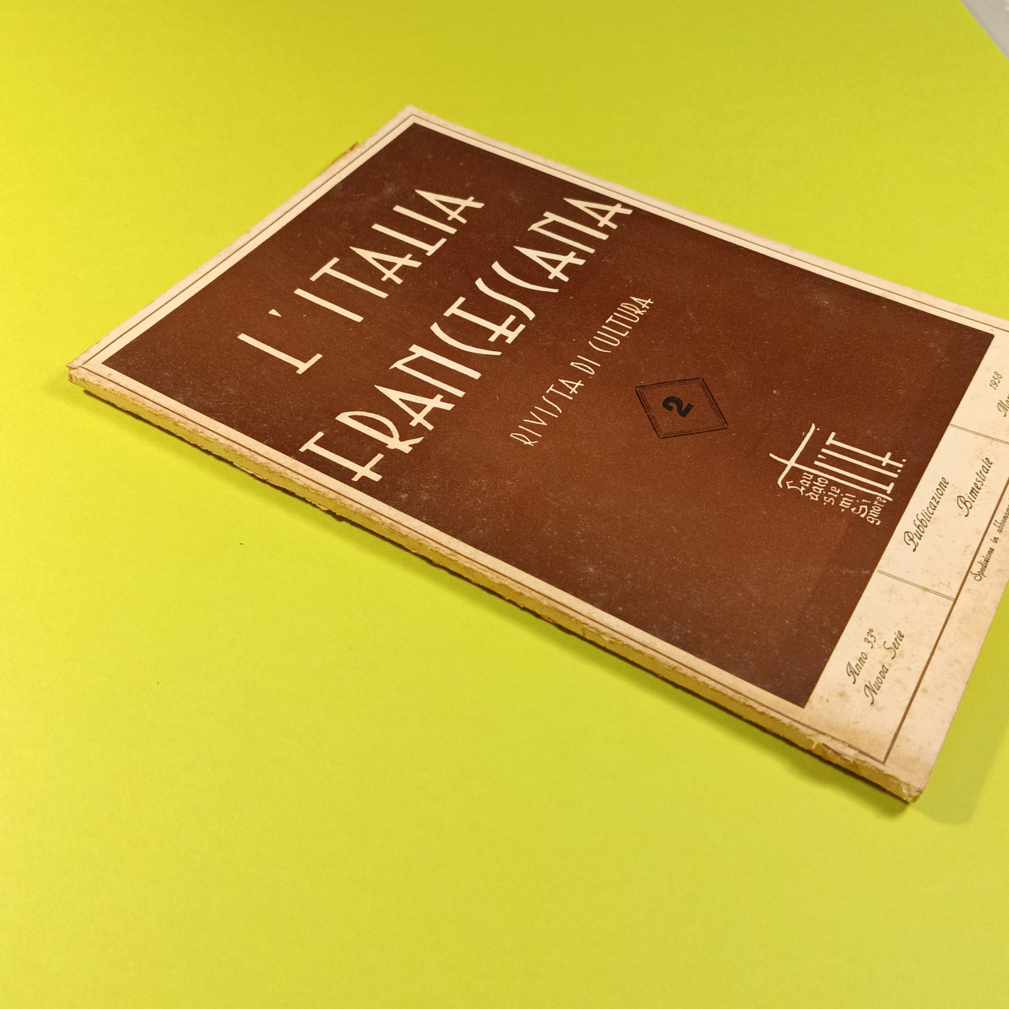 L'ITALIA FRANCESCANA MARZO APRILE 1958 N 2 - immagine 2
