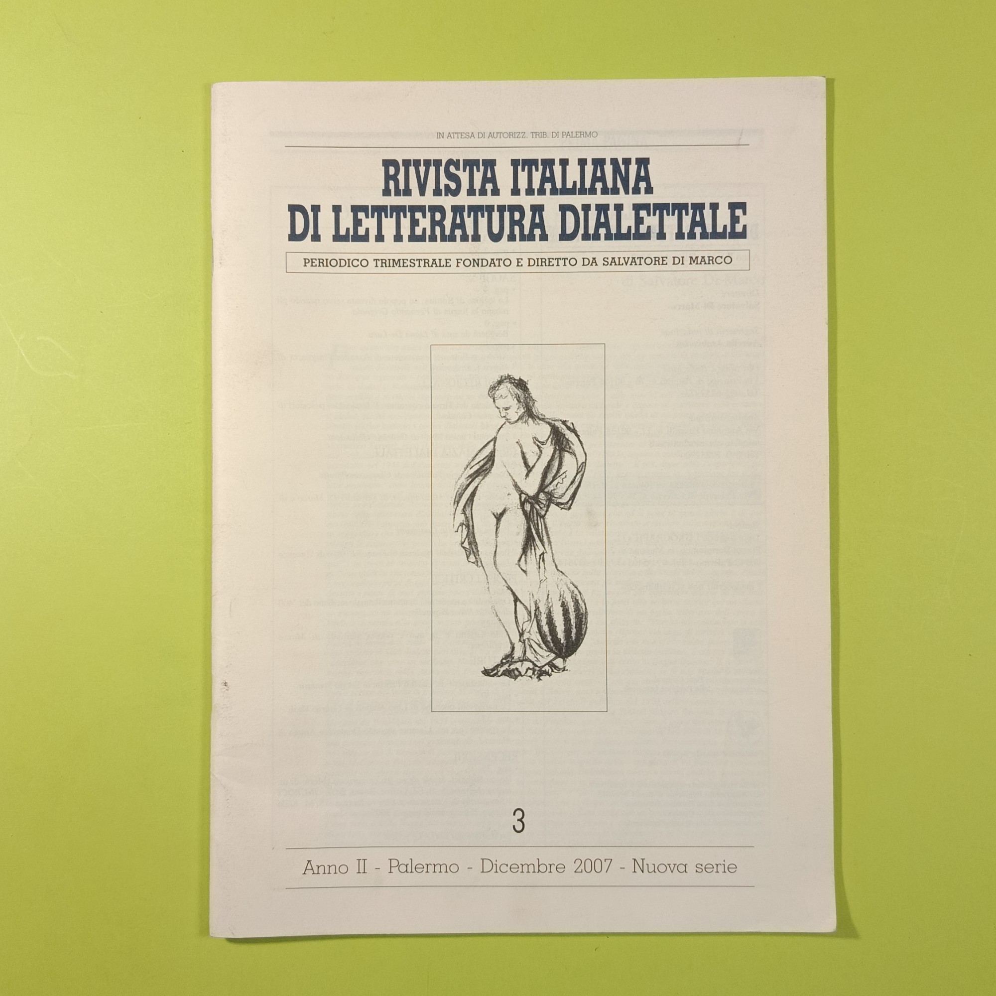 RIVISTA ITALIANA DI LETTERATURA DIALETTALE