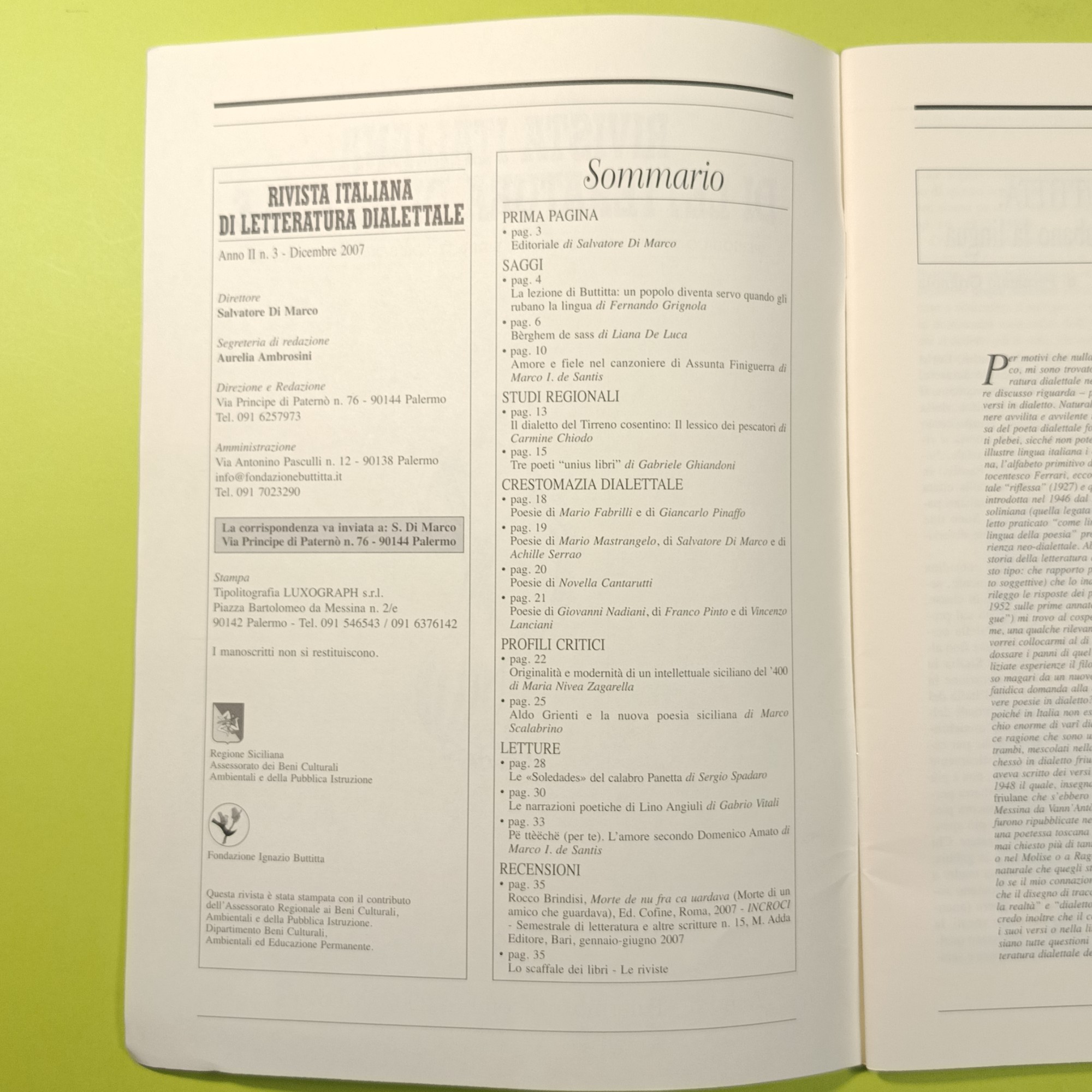 RIVISTA ITALIANA DI LETTERATURA DIALETTALE - immagine 2