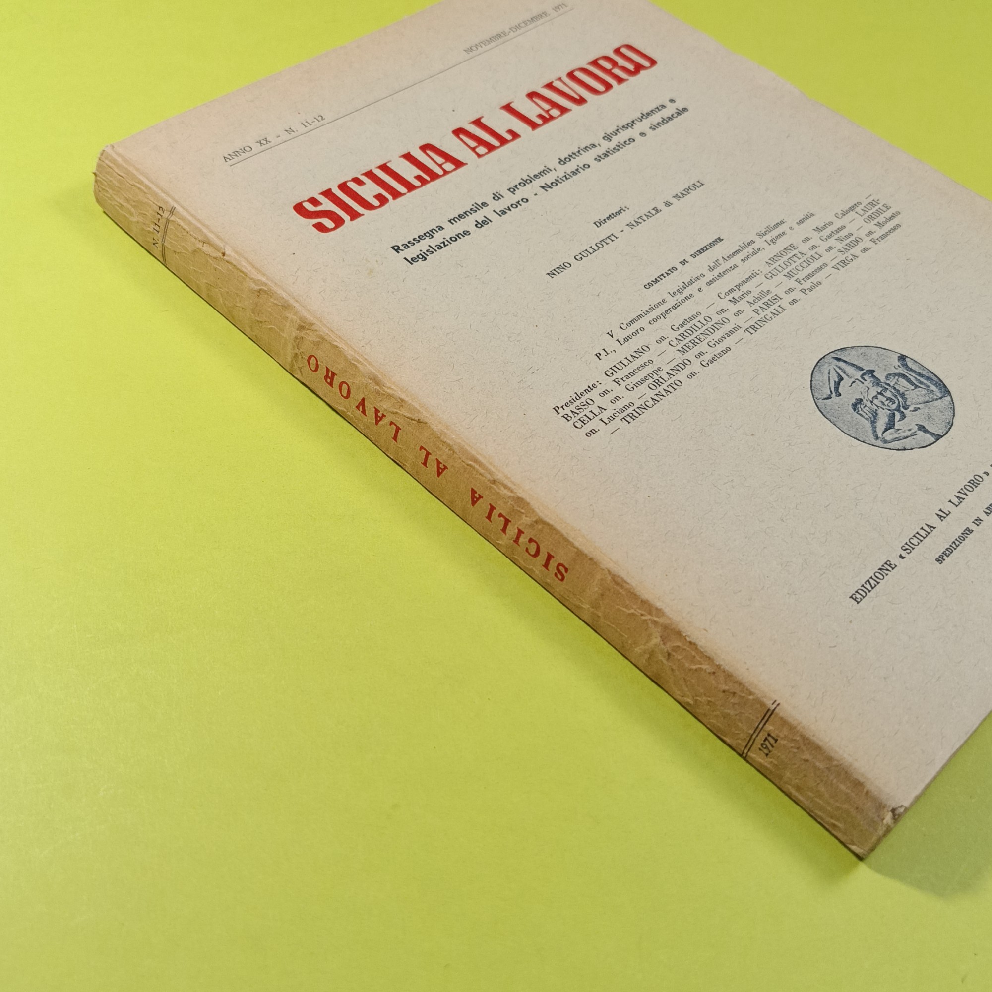 SICILIA AL LAVORO NOVEMBRE DICEMBRE 1971 N. 11-12 - immagine 2