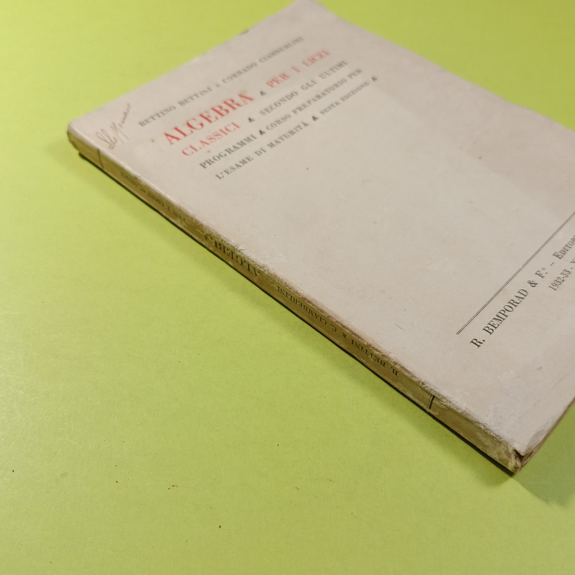 ALGEBRA PER I LICEI CLASSICI - immagine 2