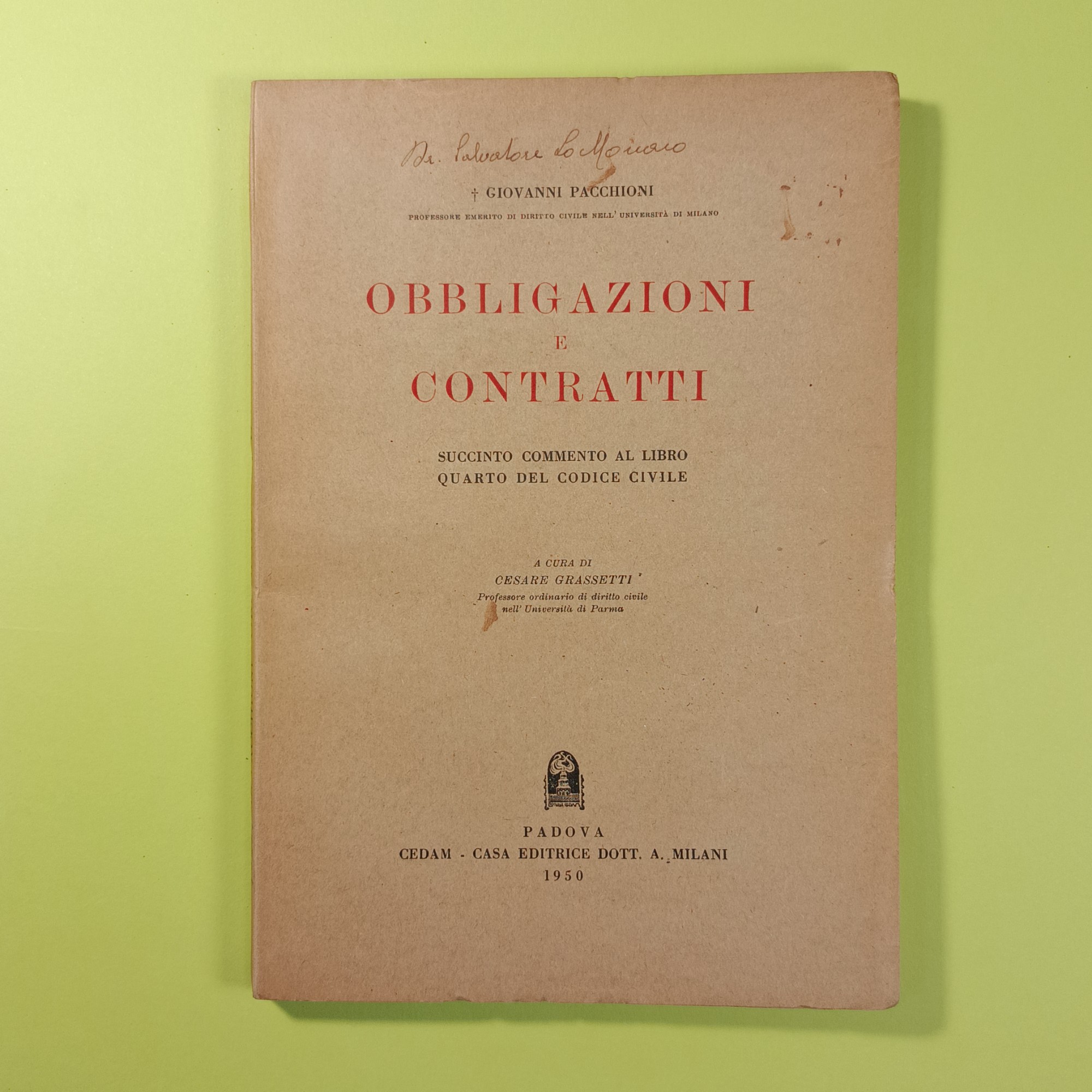 OBBLIGAZIONI E CONTRATTI