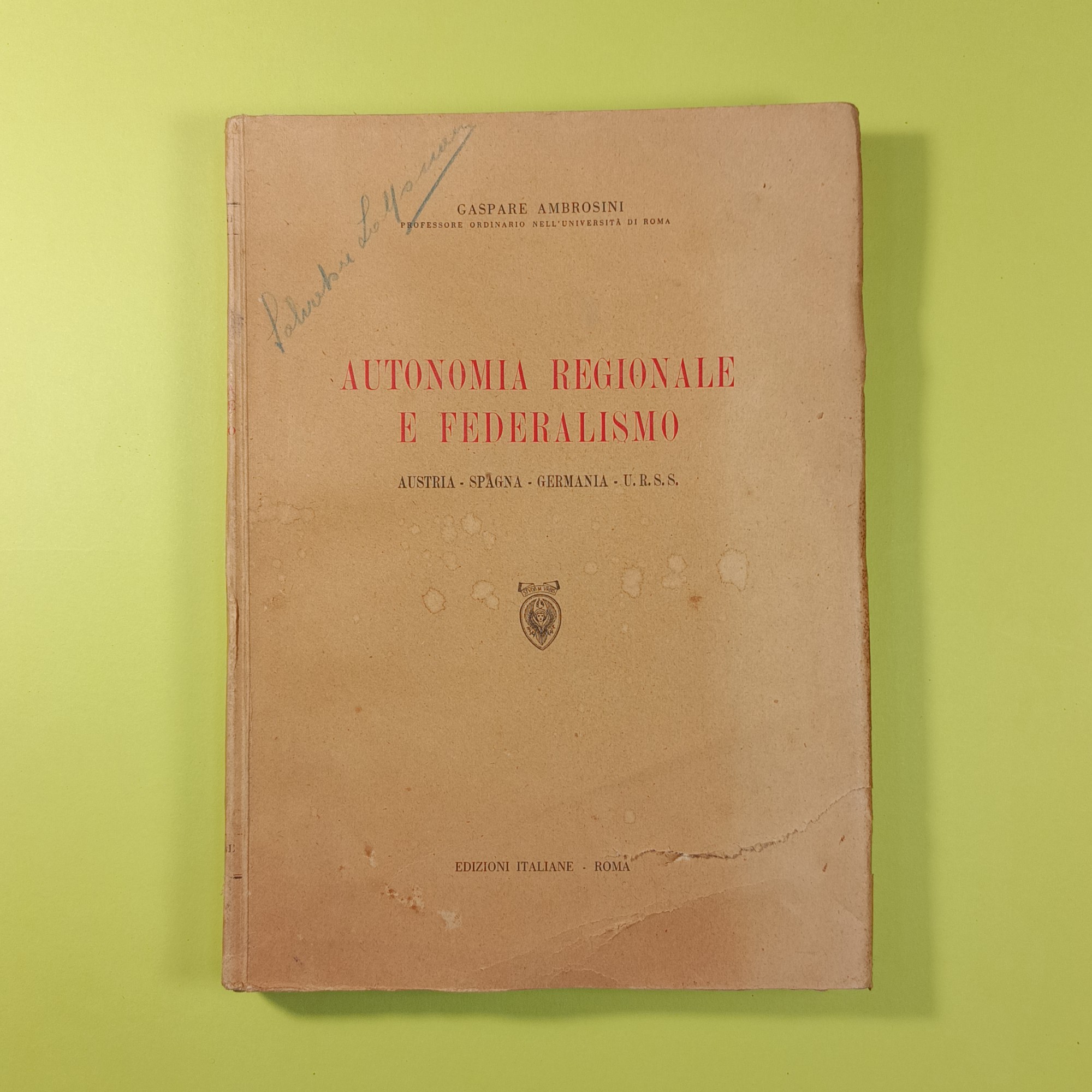 AUTONOMIA REGIONALE E FEDERALISMO