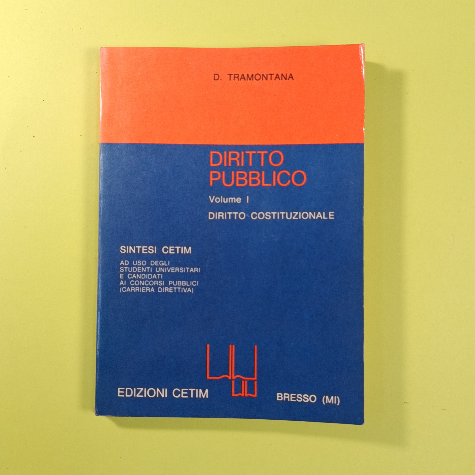 DIRITTO PUBBLICO VOLUME I