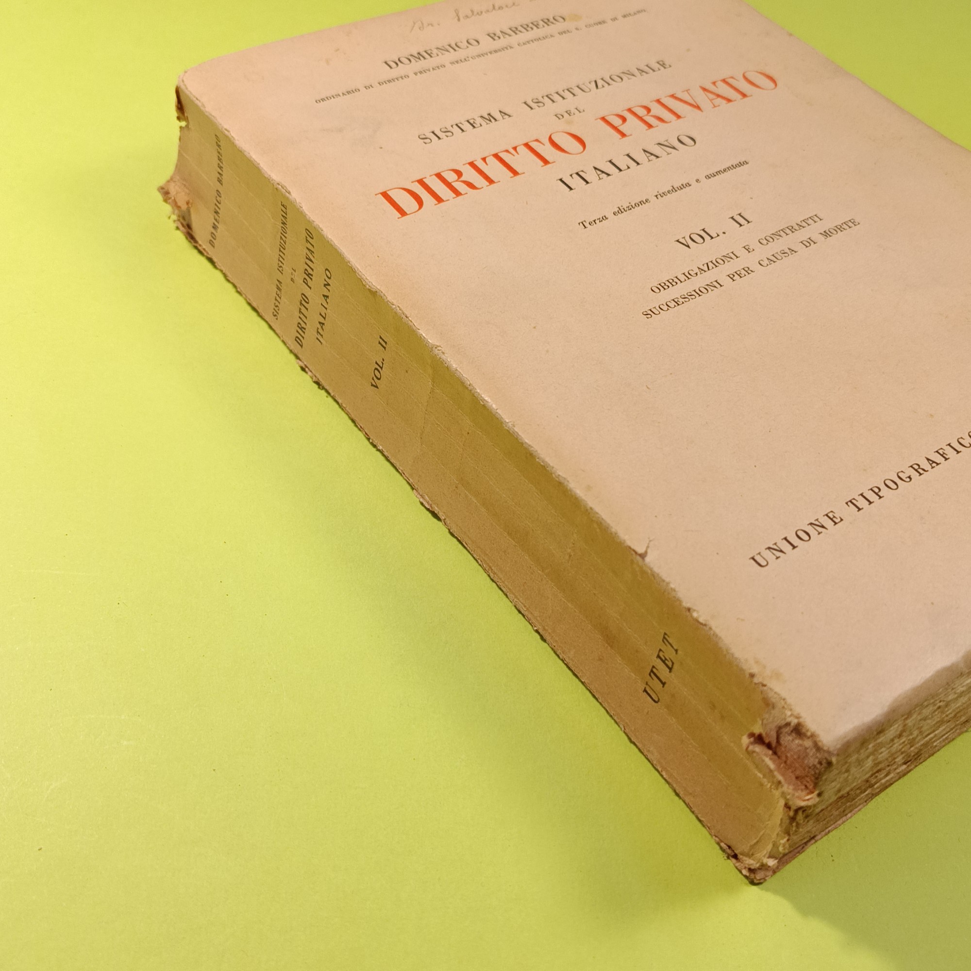 SISTEMA ISTITUZIONALE DEL DIRITTO PRIVATO ITALIANO VOLUME II - immagine 2